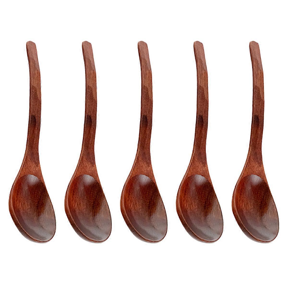 pieces wooden long handle spoon for table kitchen cooking