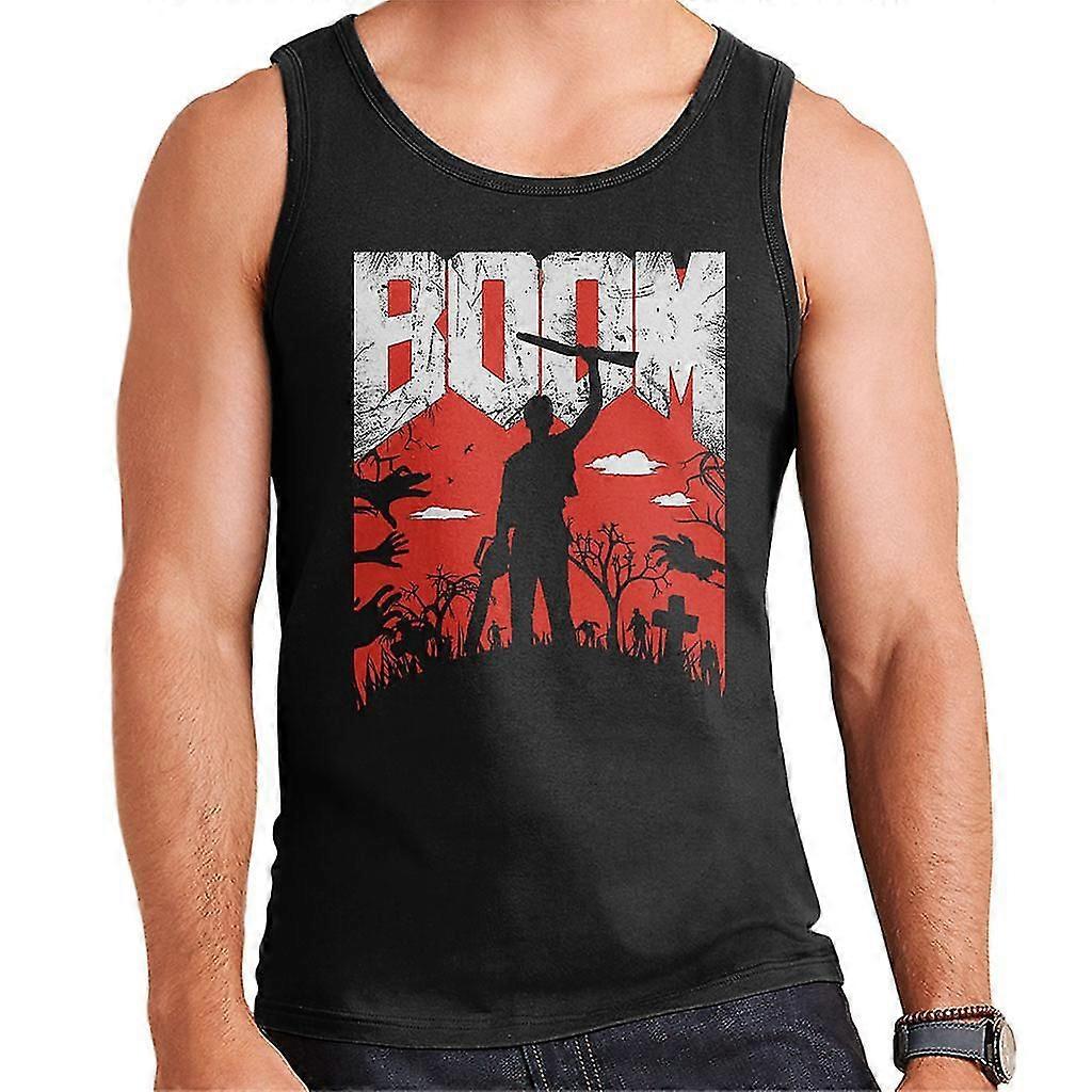 Ash Vs Evil Dead Boom Doom Font Chaleco para hombre