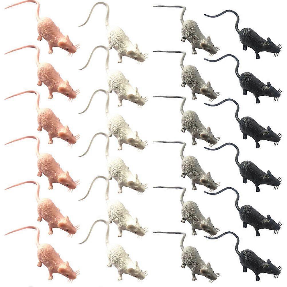 24pcs Miniature Souris Ornements Souris DIY Micro Paysage Figurines Figurines Figurines En Plastique