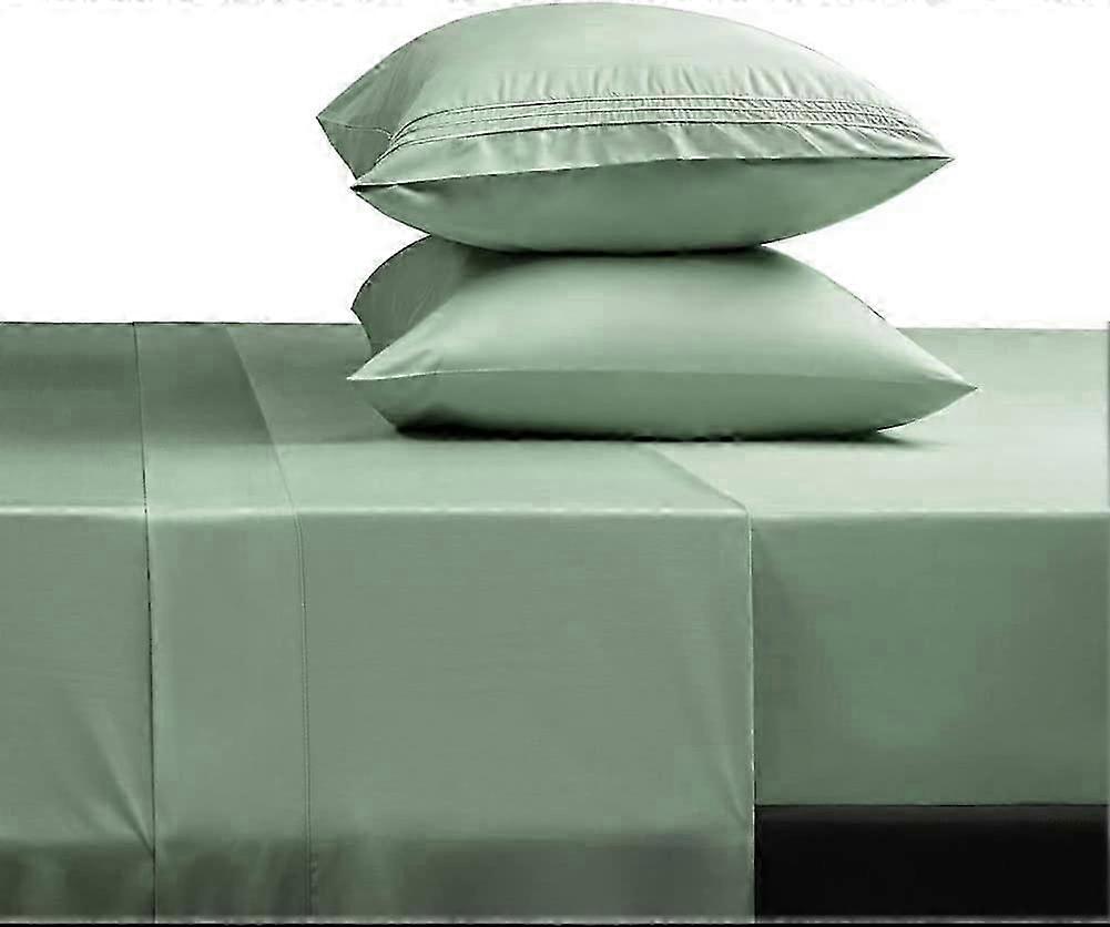 Bed Sheet Set Super Soft Microfiber 1800 Thread Count Luxury Egyptian Sheets 16-Inch Deep PocketWrinkle-3 Piece ( Sage, Twin)
