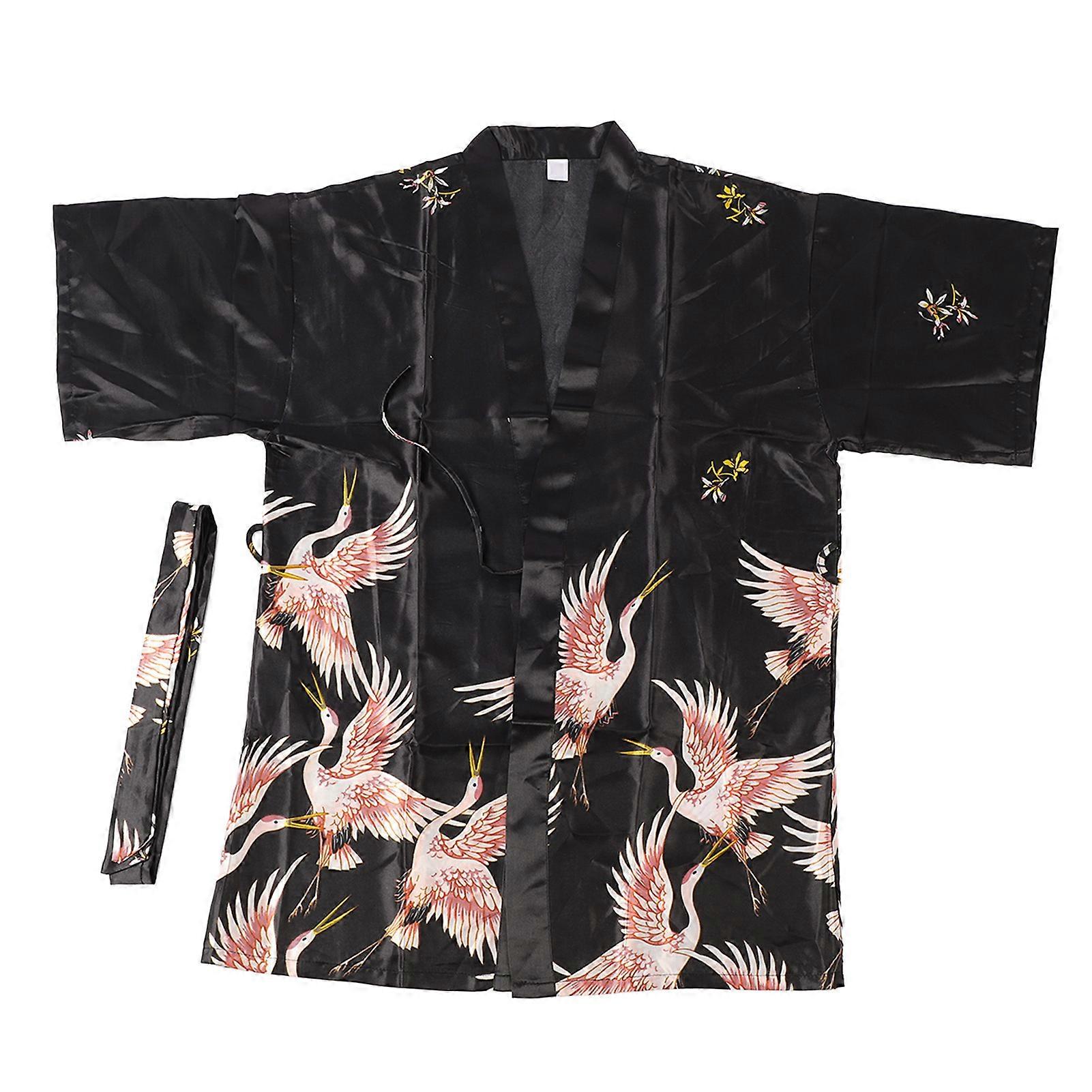 Floral Kimono Robe Silky Lightweight