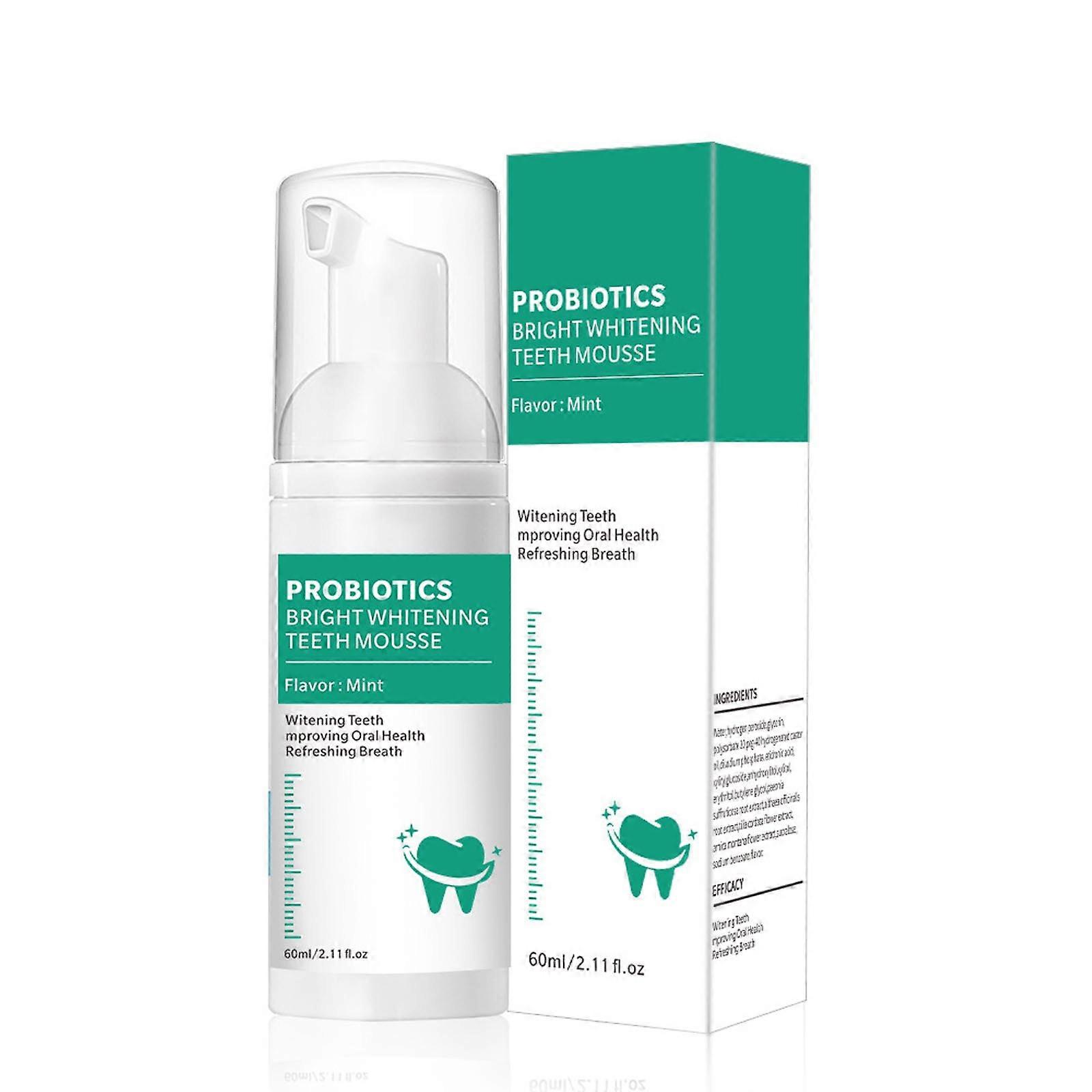 Teeth WhiteningMousse Toothpaste Clean Foam Toothpaste Toothpaste Teeth Foam Toothpaste Intensive Stain Removal Toothpaste 60ML
