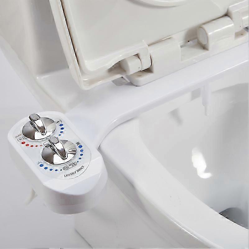 بيديت نيو 185 - ملحق مرحاض بيديت غير كهربائي مع فوهة مزدوجة ذاتية التنظيف وضغط مياه قابل للتعديل للغسيل الصحي والأنثوي