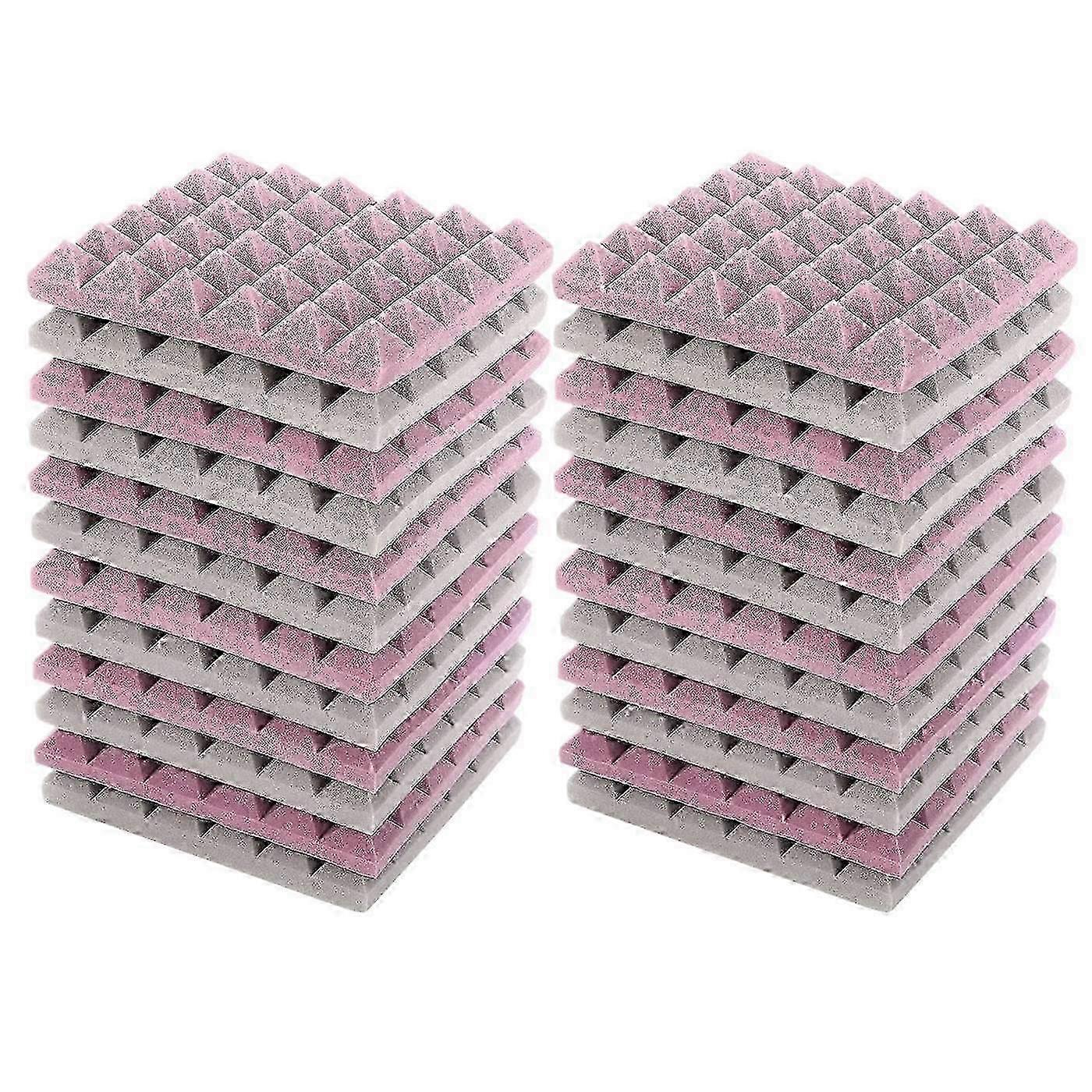 24Pcs SoundProof Foam,Acoustic Panels,Soundproof Wall Panels Noise Cancelling Acoustic Foam,Studio Soundproofing Padding