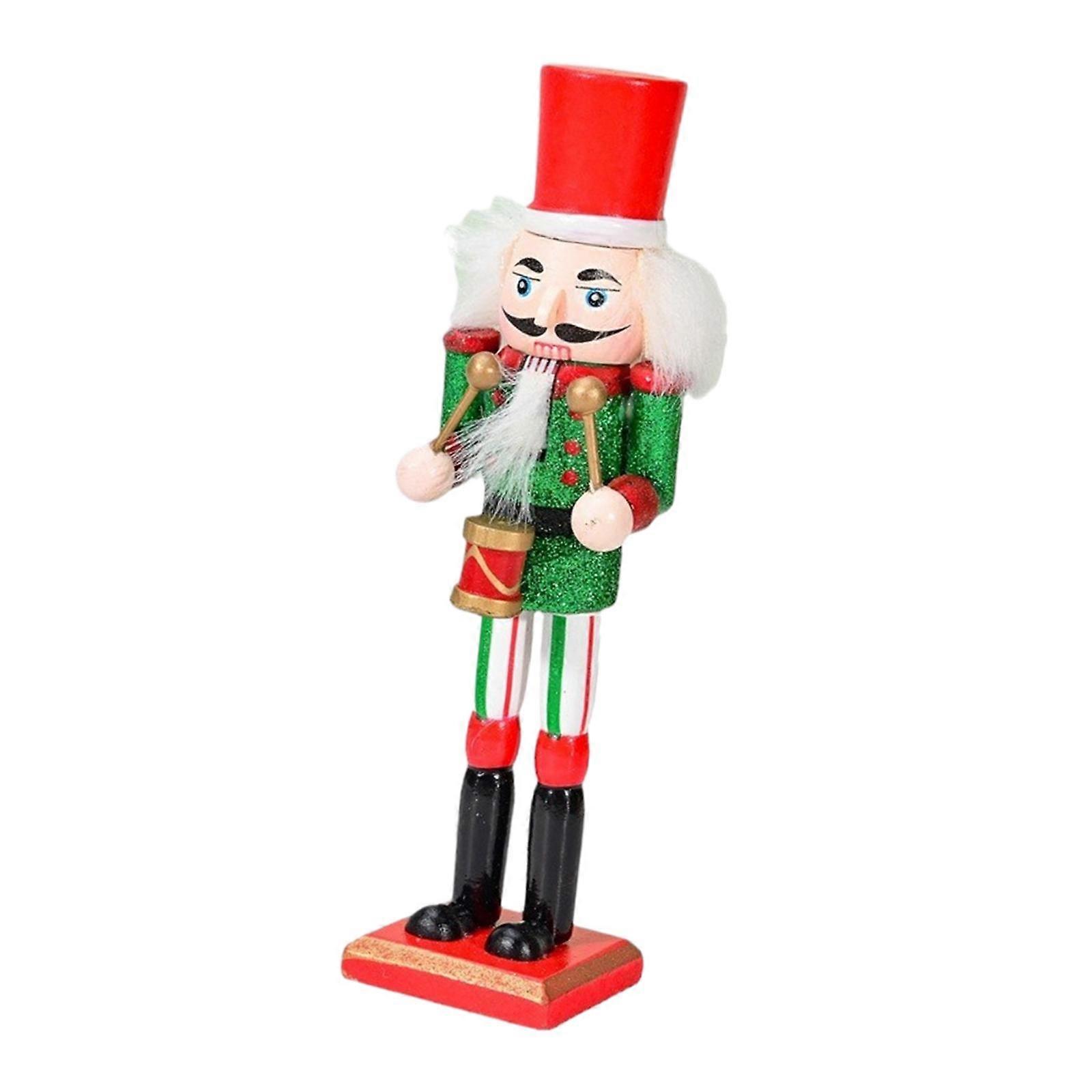 Nutcracker Figurine Wooden Nutcracker Crafts Standing Christmas Decor Nutcracker
