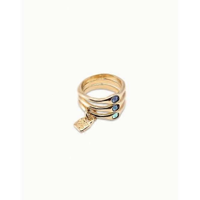 Happy Blue Metal Faceted Crystal Ring ANI0678AZUORO