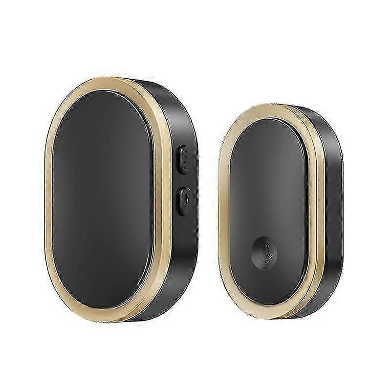 Wireless Doorbell, Wireless External Bell, Waterproof, Front Door Bell(1sets-black)
