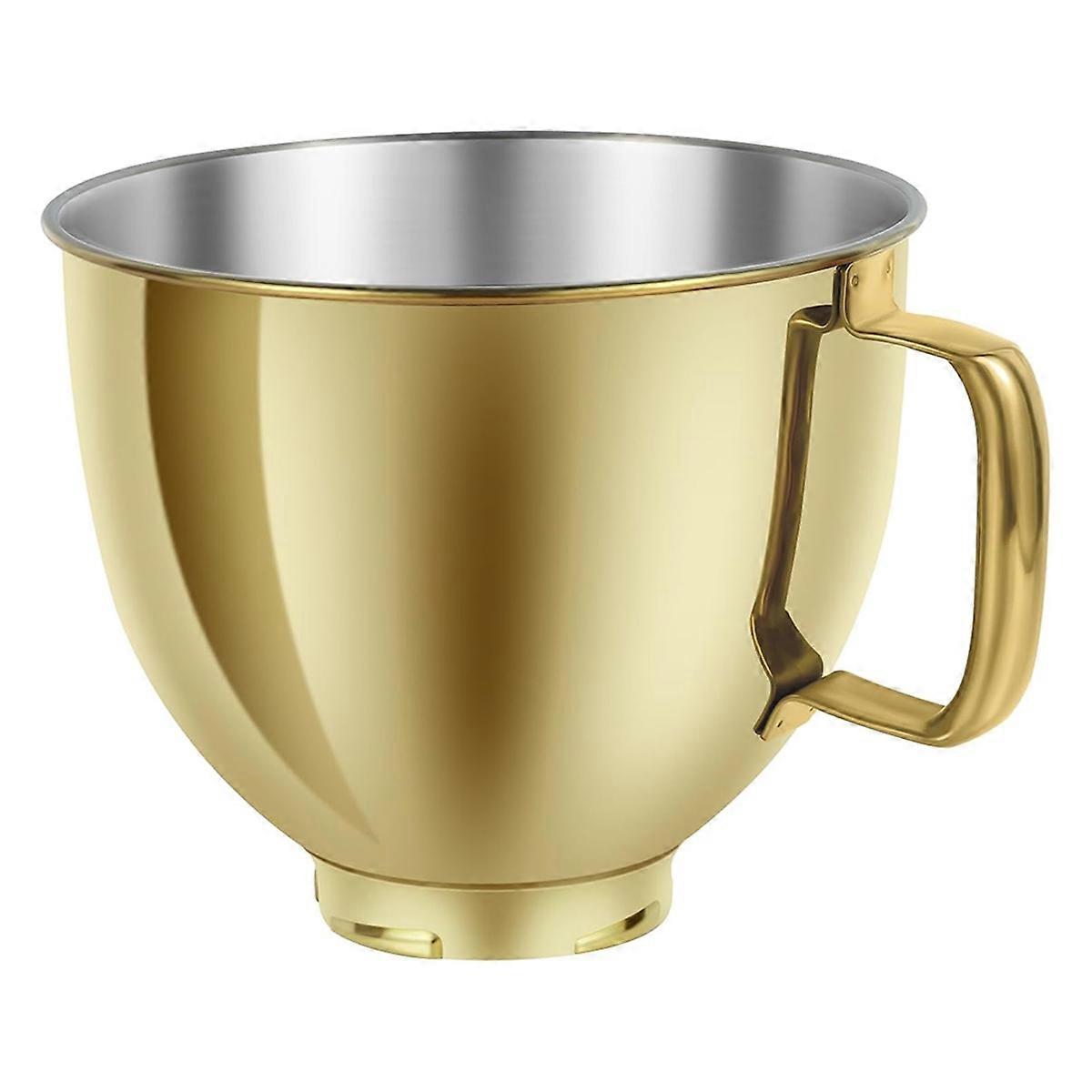 5 QT Stainless Steel Mixer Bowl for gold