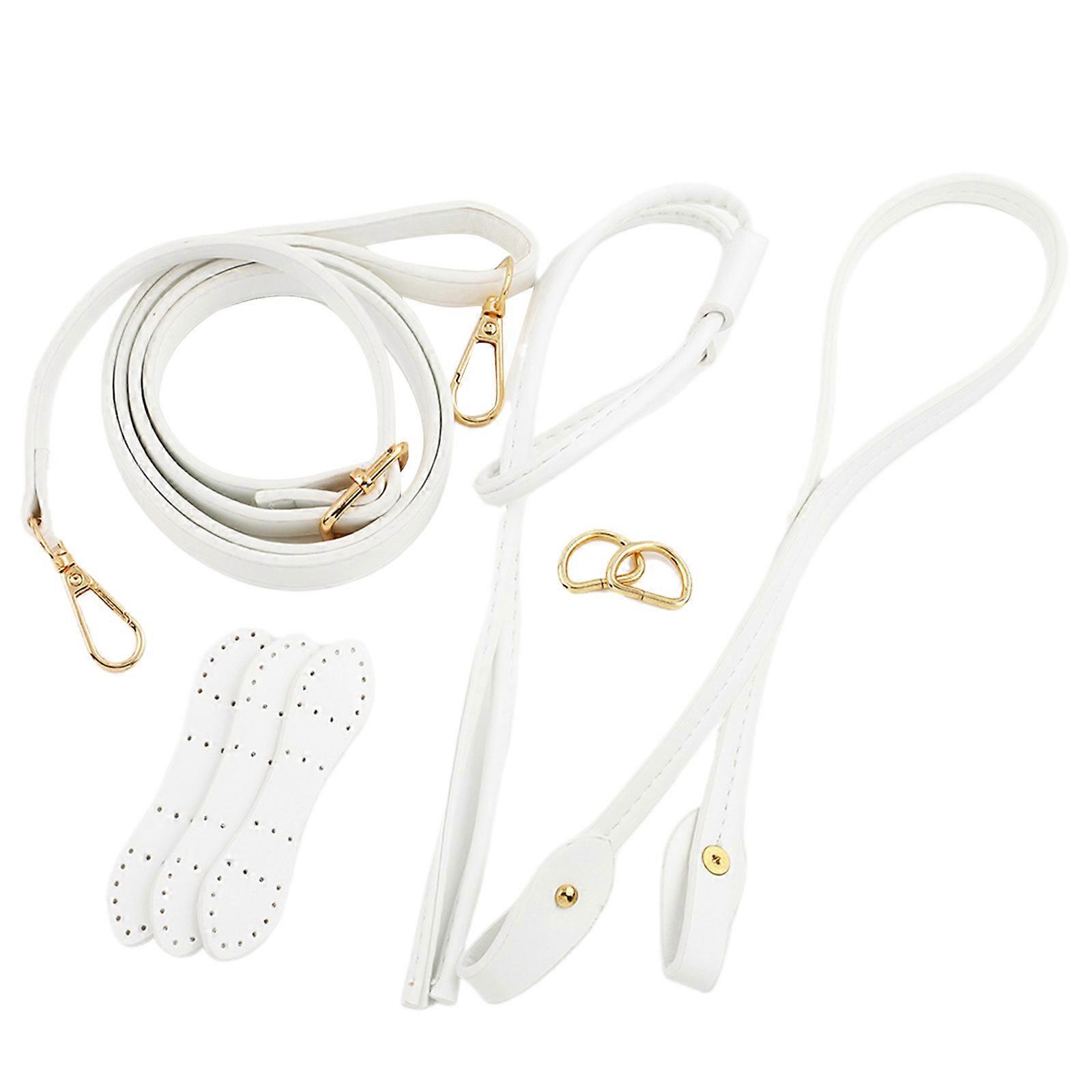 Handbag Crafting Essential Adjustable Drawstring Shoulder Straps Handbag Handle Rope for Handmade Rattan Bucket Bags White