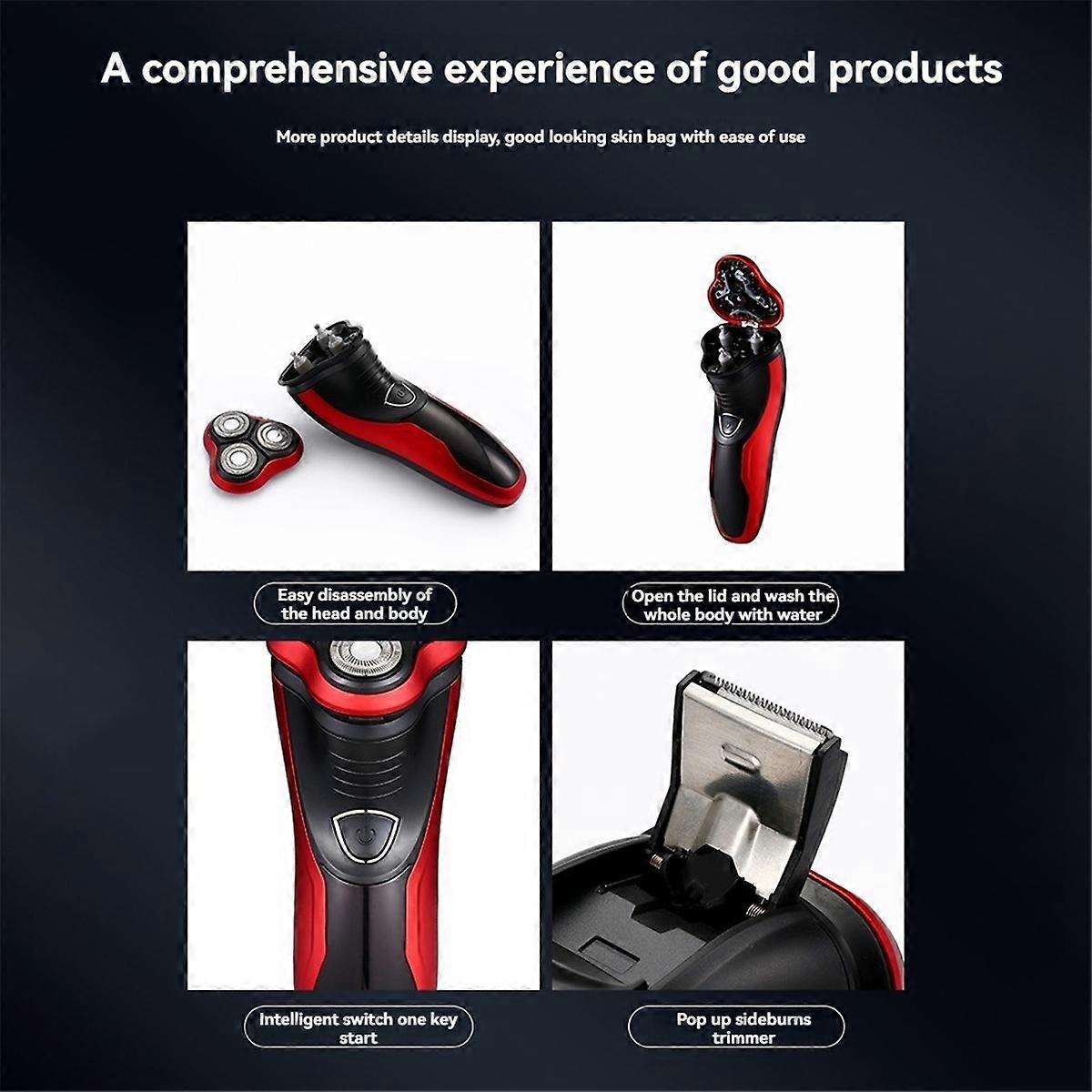 3D Electric Rechargeable Razor Beard Sideburn Trimmer Razors