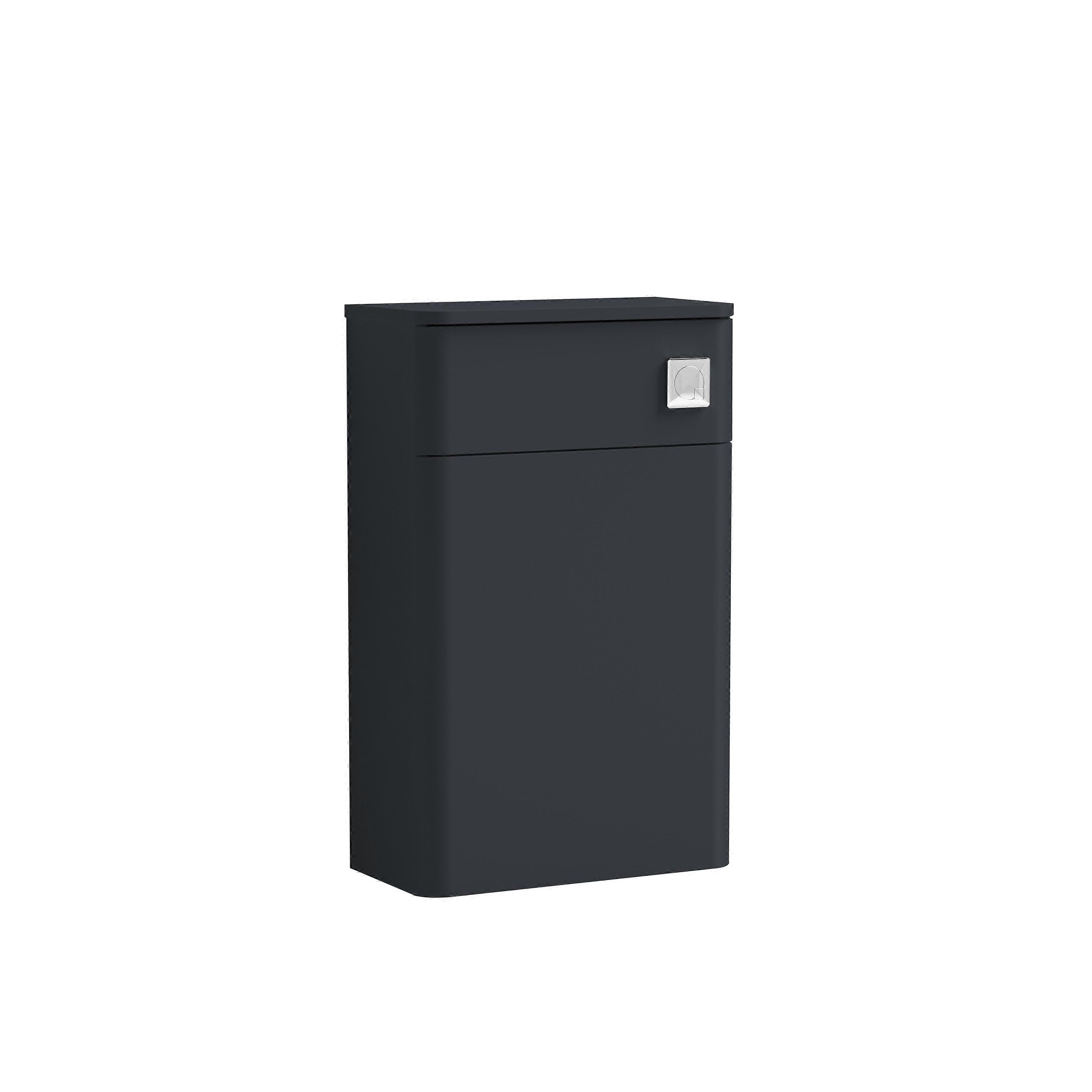 Floor Standing Concealed WC Toilet Unit - 500mm - Dark Grey (Concealed Cistern Not Included)