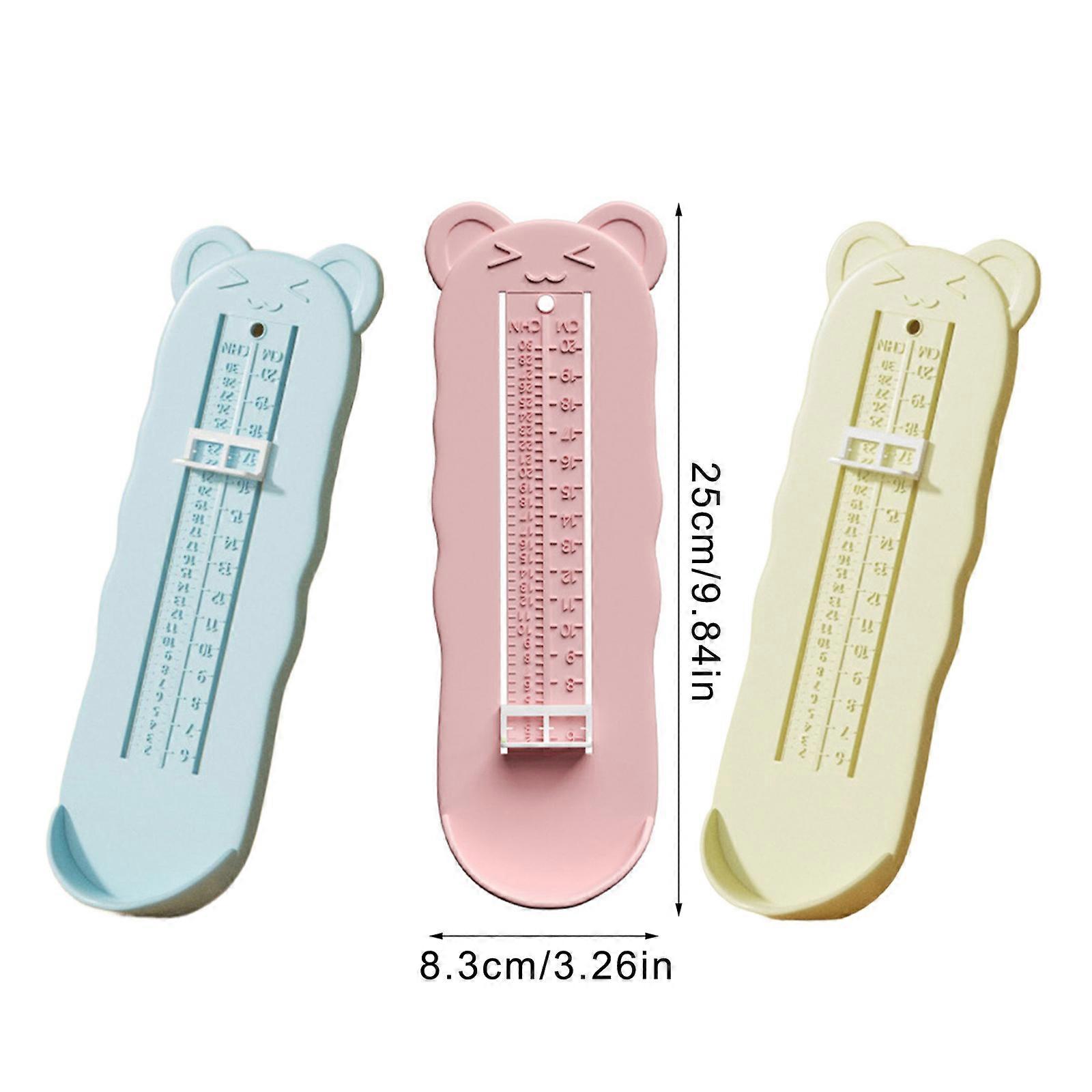 Toddler Foot Measurement Device Feet Meter Tool Ensuring Comfort Simple Operate with Clear Marking for Home Use Yellow