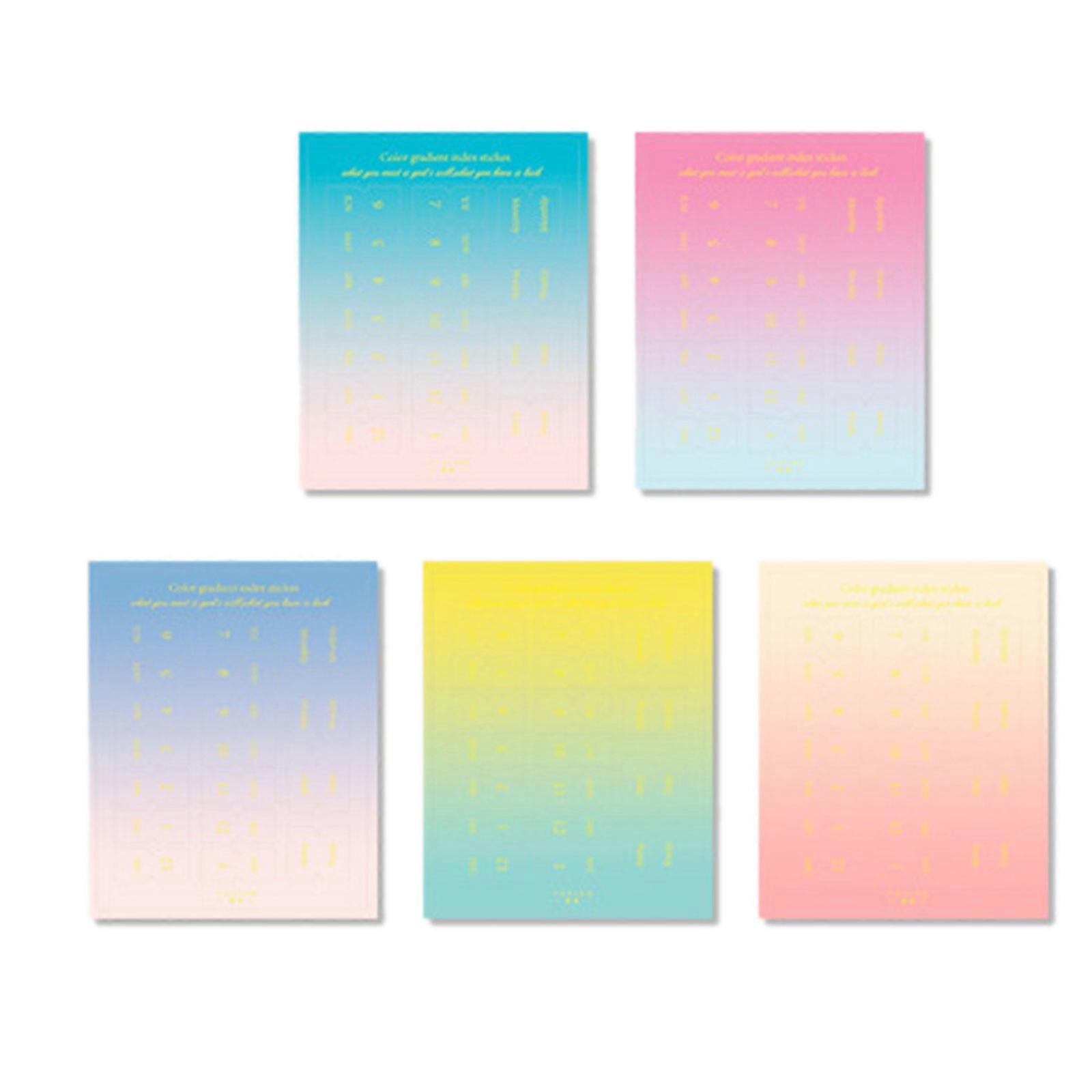 10 Sheets Monthly Separator Tabs Monthly Tabs Index Sticker Adhesive Index Tabs for Office Study