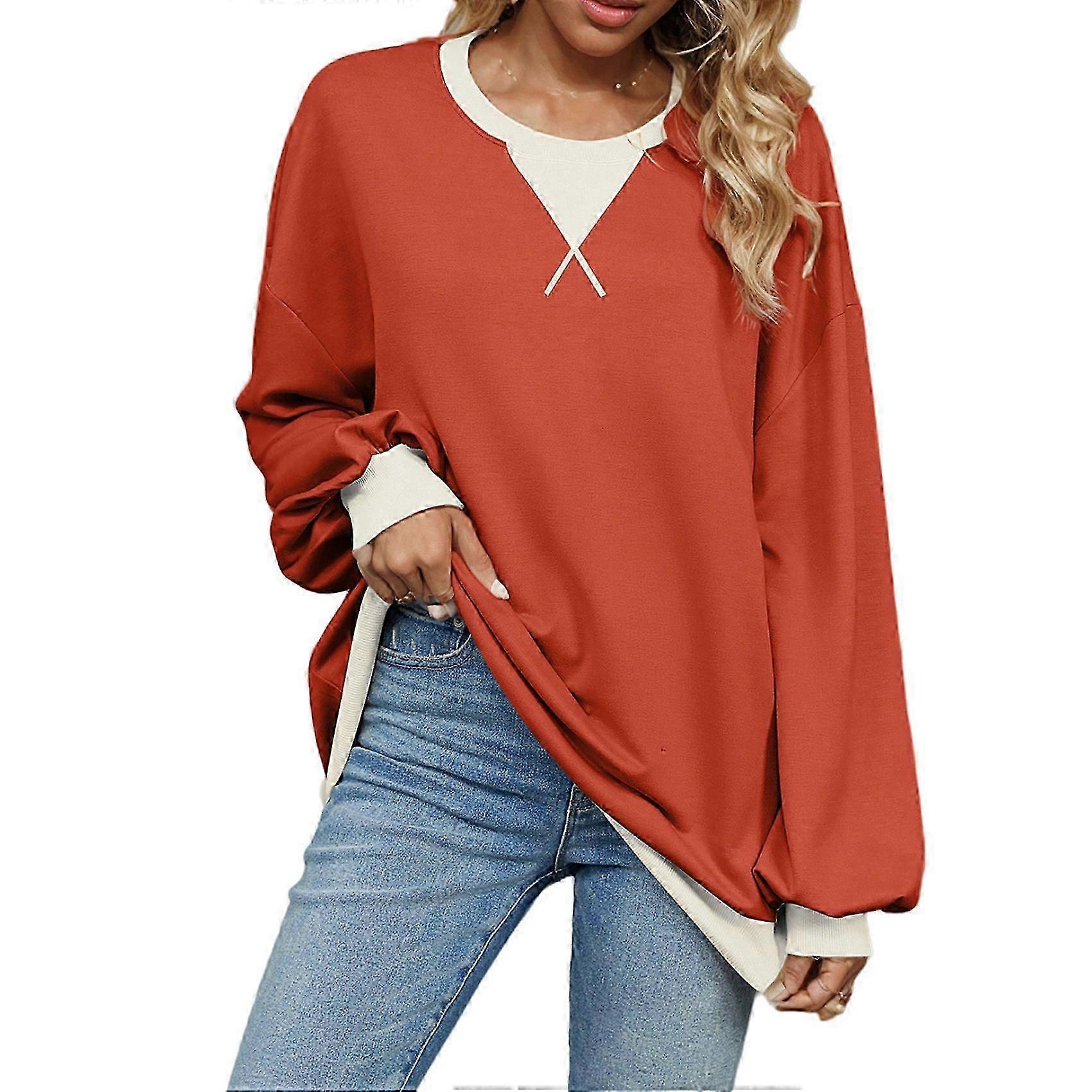 Womens Long Sleeve T Shirts Orange S