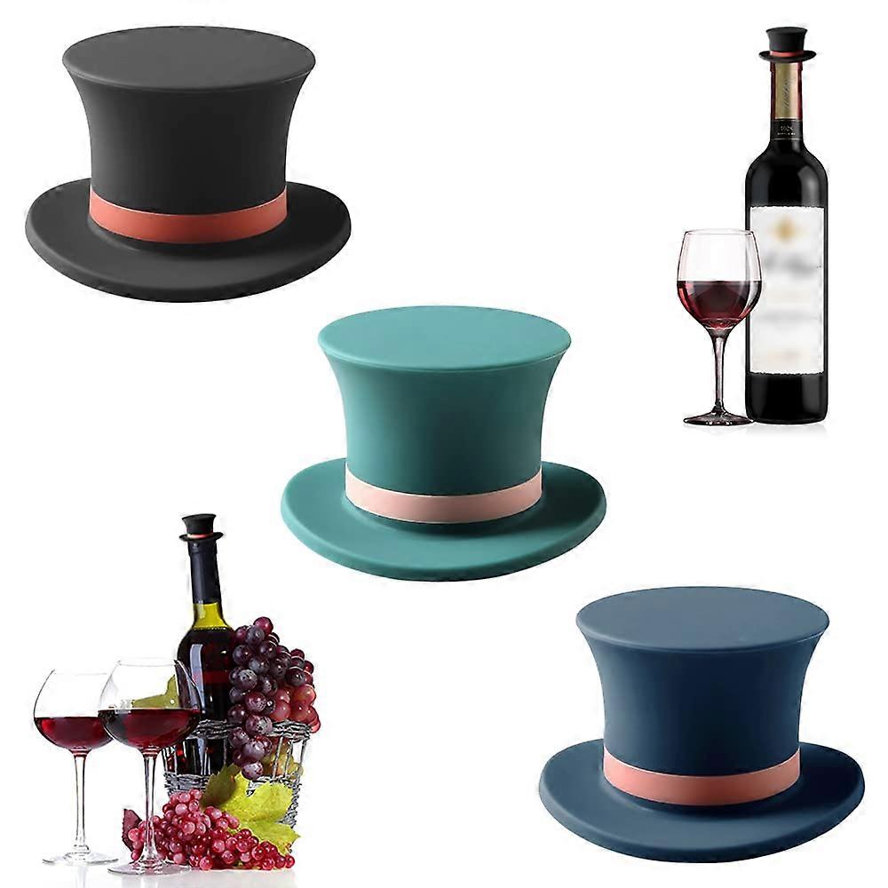 stops, funny and reusable silicone bottle medicine and caps, decorative wine seal mengorer accessory set set for Christmas holiday, 3 packages