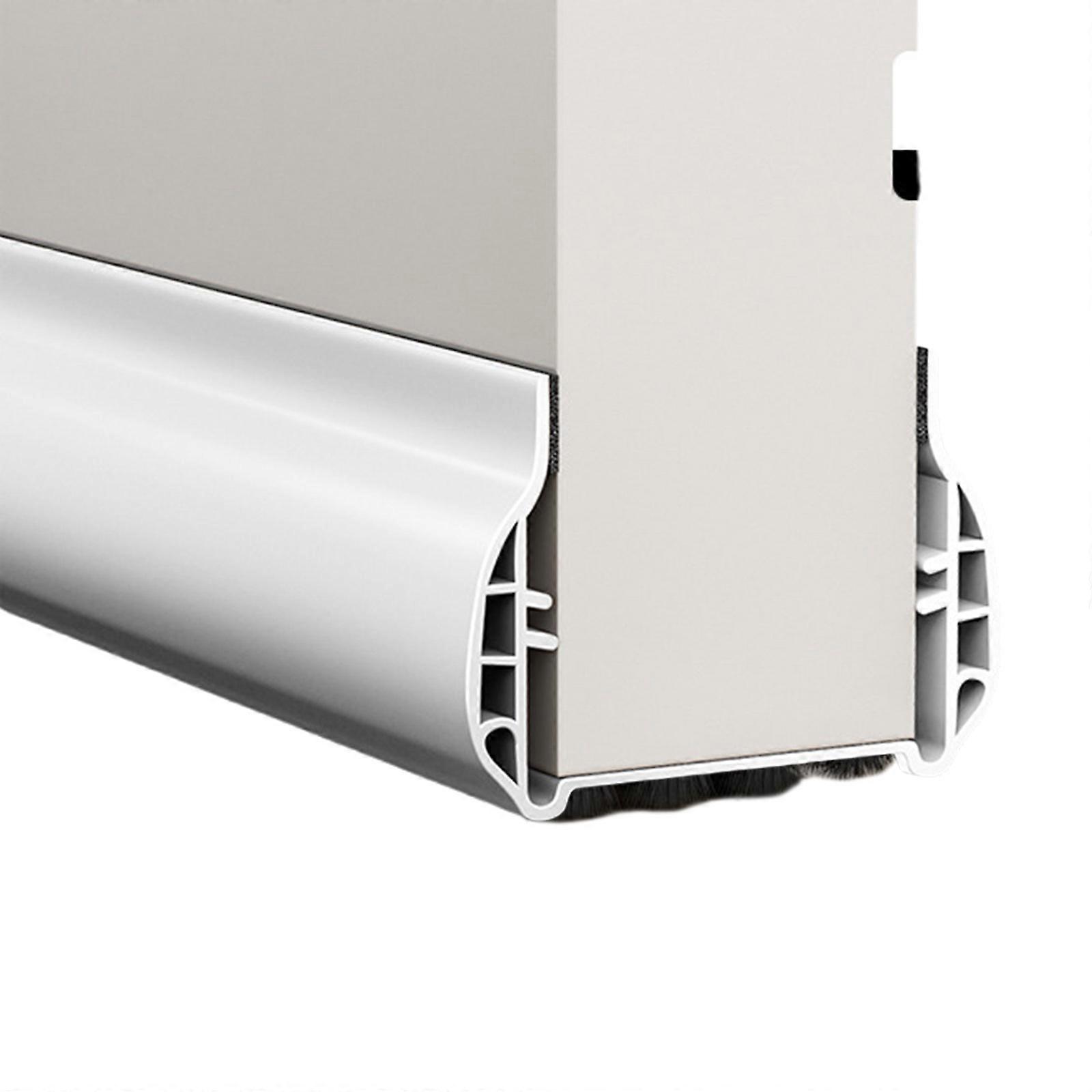 Under Door Draft Stopper Noise Blocker Interior Front Door Sweeps Dustproof Door Bottom Seal Blocker Easy Installation White