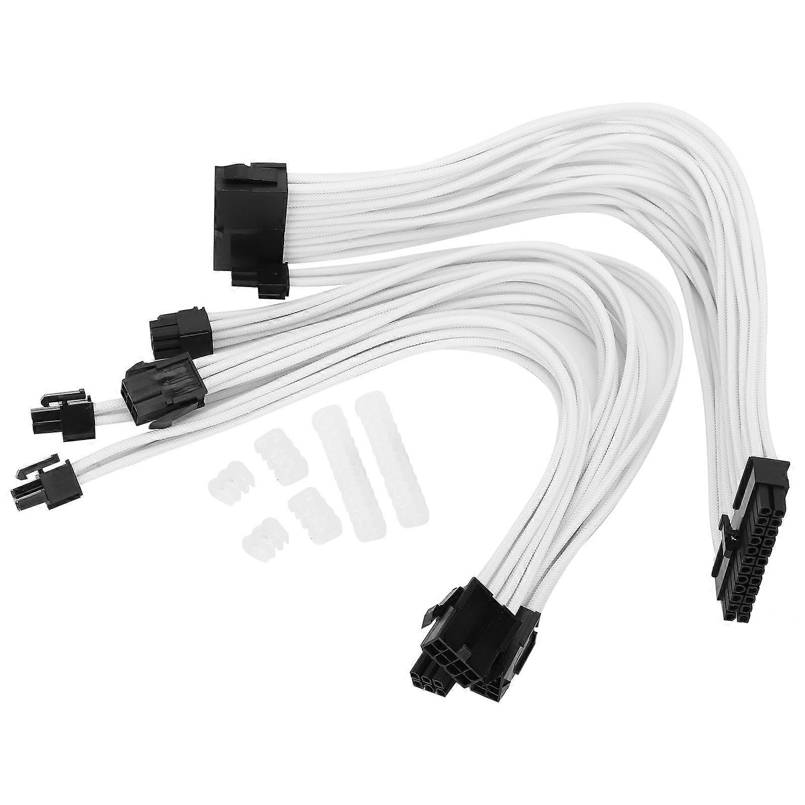 Basic Extension Cable Kits Power Sleeved Expand Cord 18AGW Computer Supply Connector