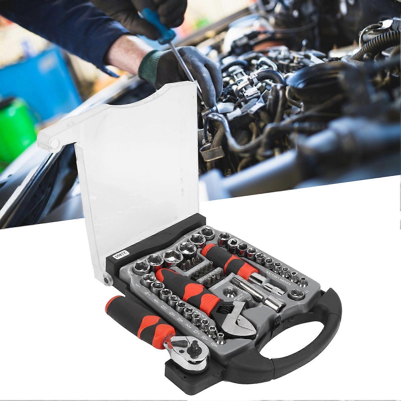 45Pcs Socket Wrench Set 21805 Chrome Vanadium Steel Tool Kit