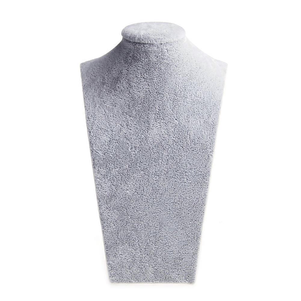 ベルベット生地ネックレスジュエリーディスプレイモデルバストスタンドネックレスマネキンバストジュエリーオーガナイザーディスプレイラックグレー