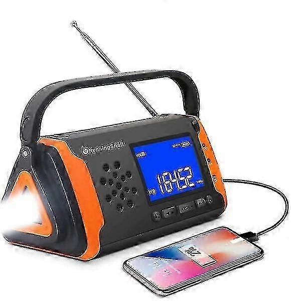 Portable Outdoor Emergency Power Supply Digital Lcd Display With Sos Alarm Bluetooth Radio Music Player
