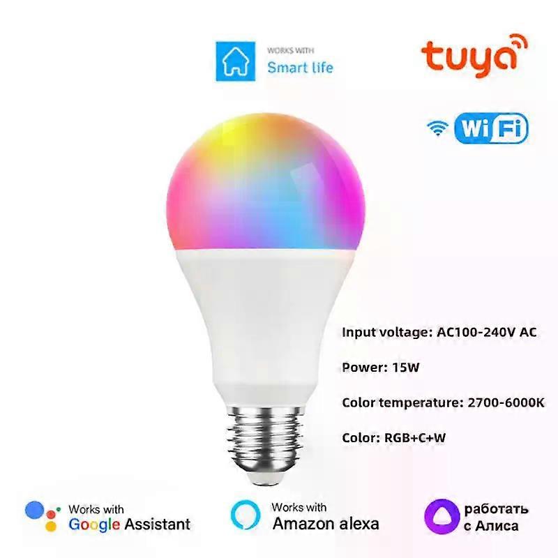 Tuya WIFI Zigbee Smart Glühbirne E27 / E14 / E12 / GU10 / MR16 RGB CW Dimmbare LED-Lampe Für Alexa Google Home Alice eWelink App-Steuerung