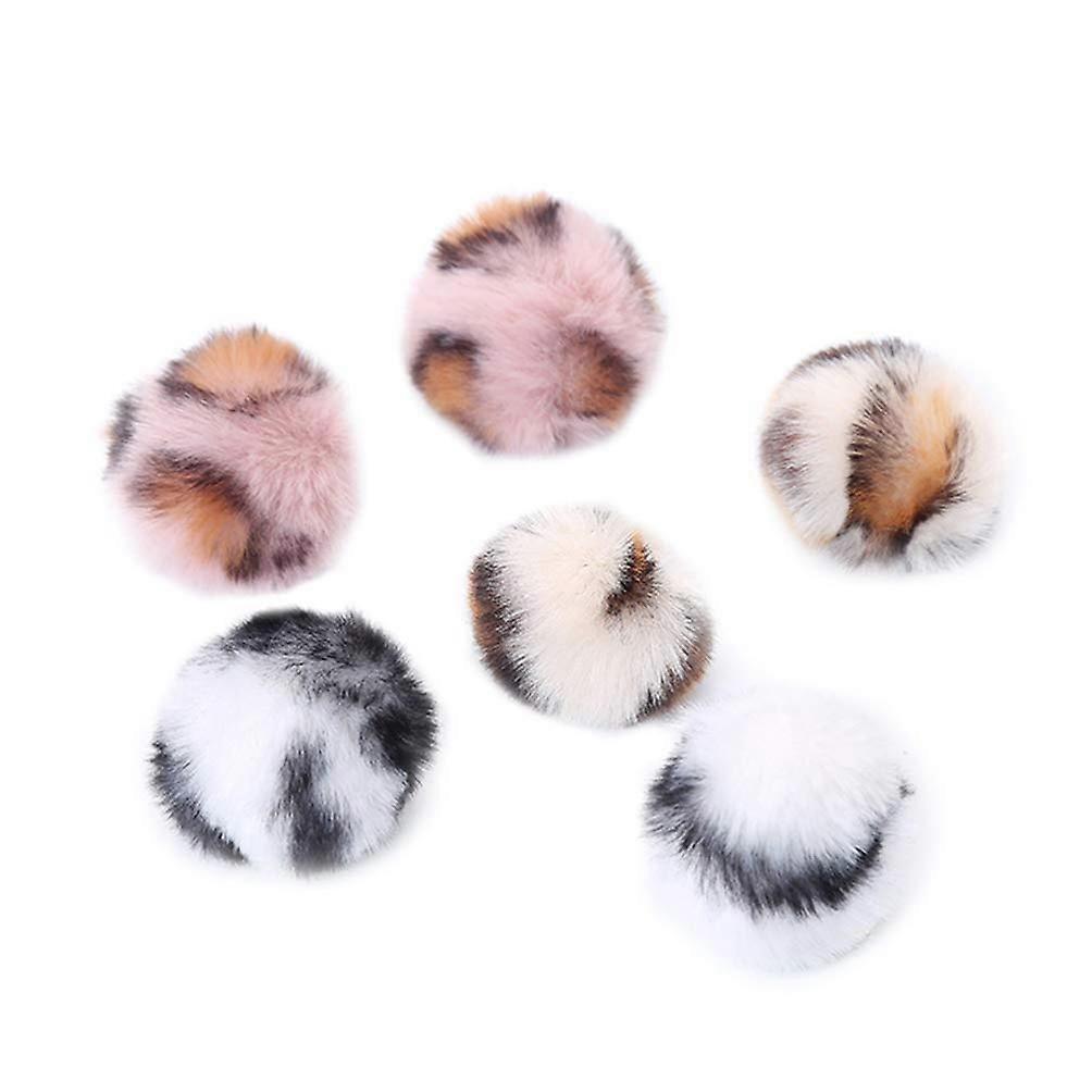 6PCS Cat Game Ball Toys Plush Interactive Balls Chewing Bittle Ball Toys for Cat