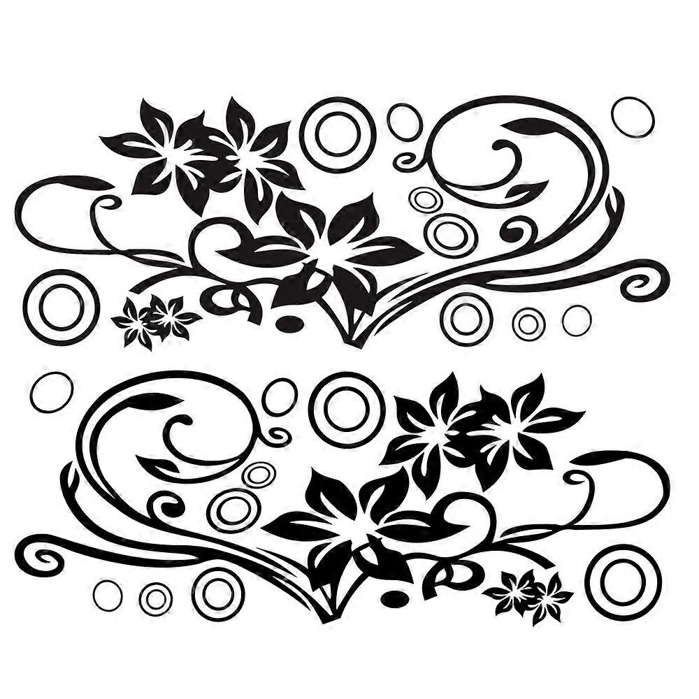 2 PCS/Set D-75 Flower Vine Pattern Car Modified Decorative Sticker