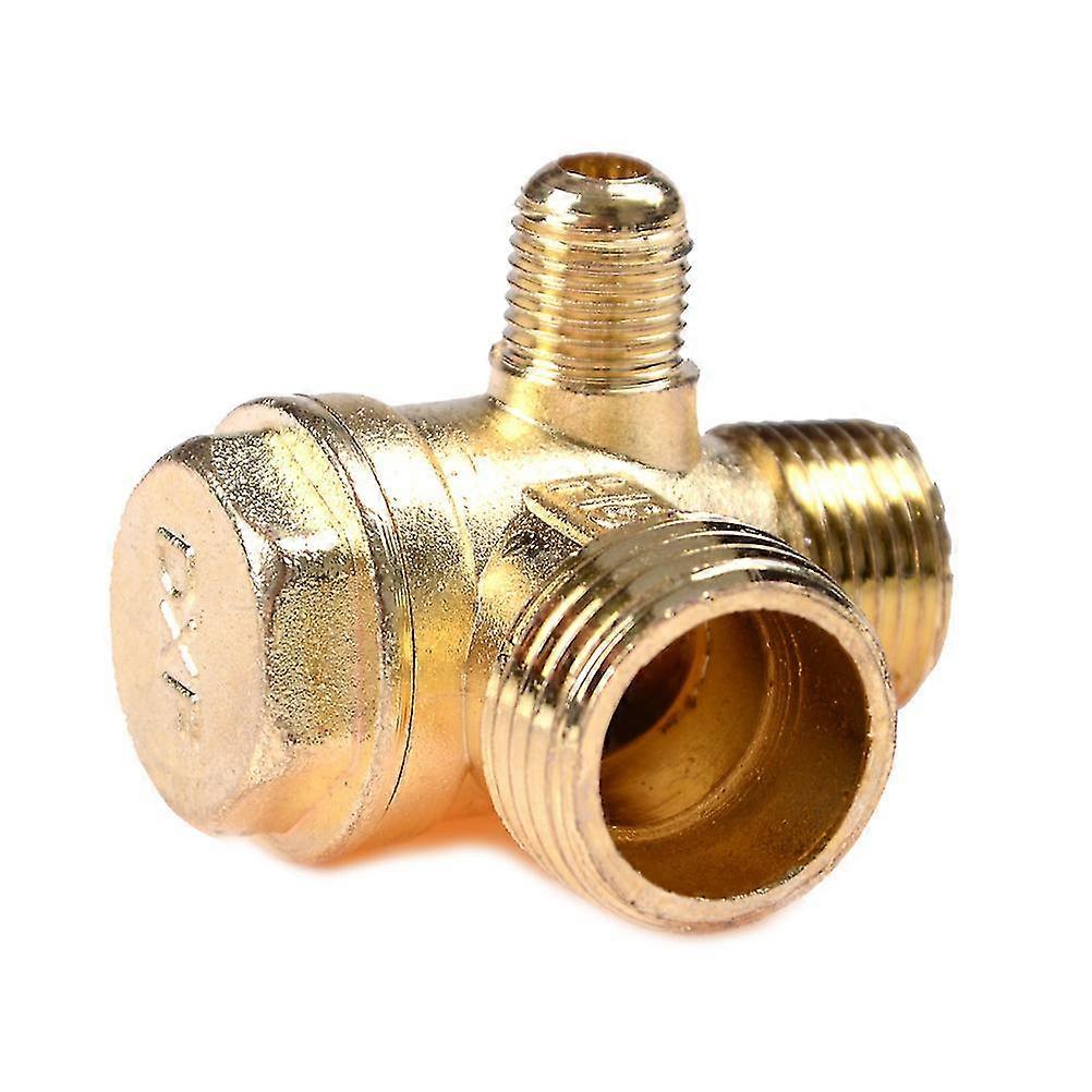 Brass Threaded Check Valve Connector Tool for 3-Port Air Compressor Applications