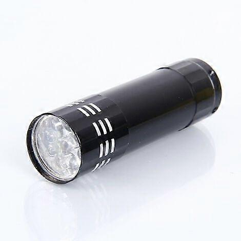 2025 Latest Model  Black Flashlight 9LED Mini Aluminum Torch Torch Light For Dirt