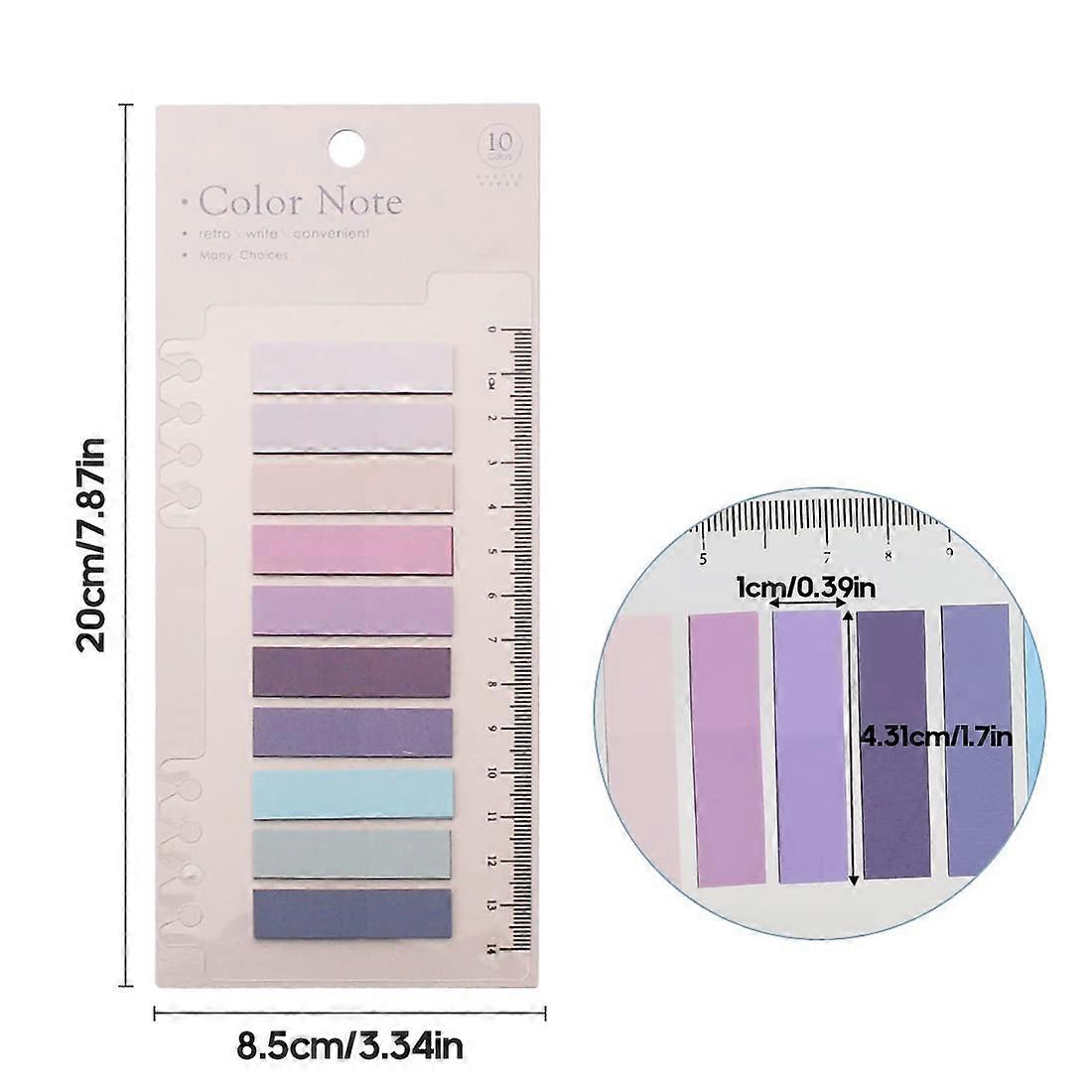 800 Pcs Sticky Notes Tabs Writeable Reading Tabs for Books Page Marker Adhesive Strips Index with Ruler