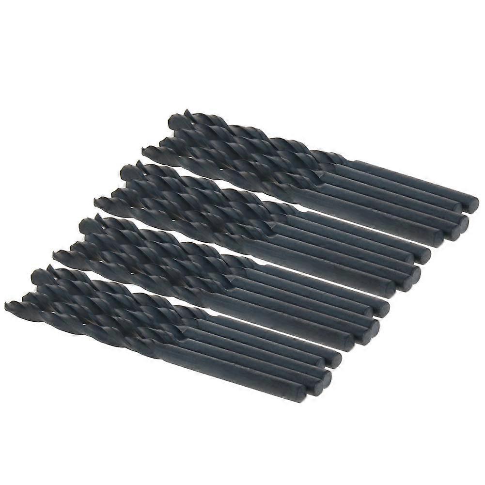 Twist Drill Bit Set High Speed Hardness Steel Drill Bit with Round Shank for General Building Black 3mm x 61mm 20PCS