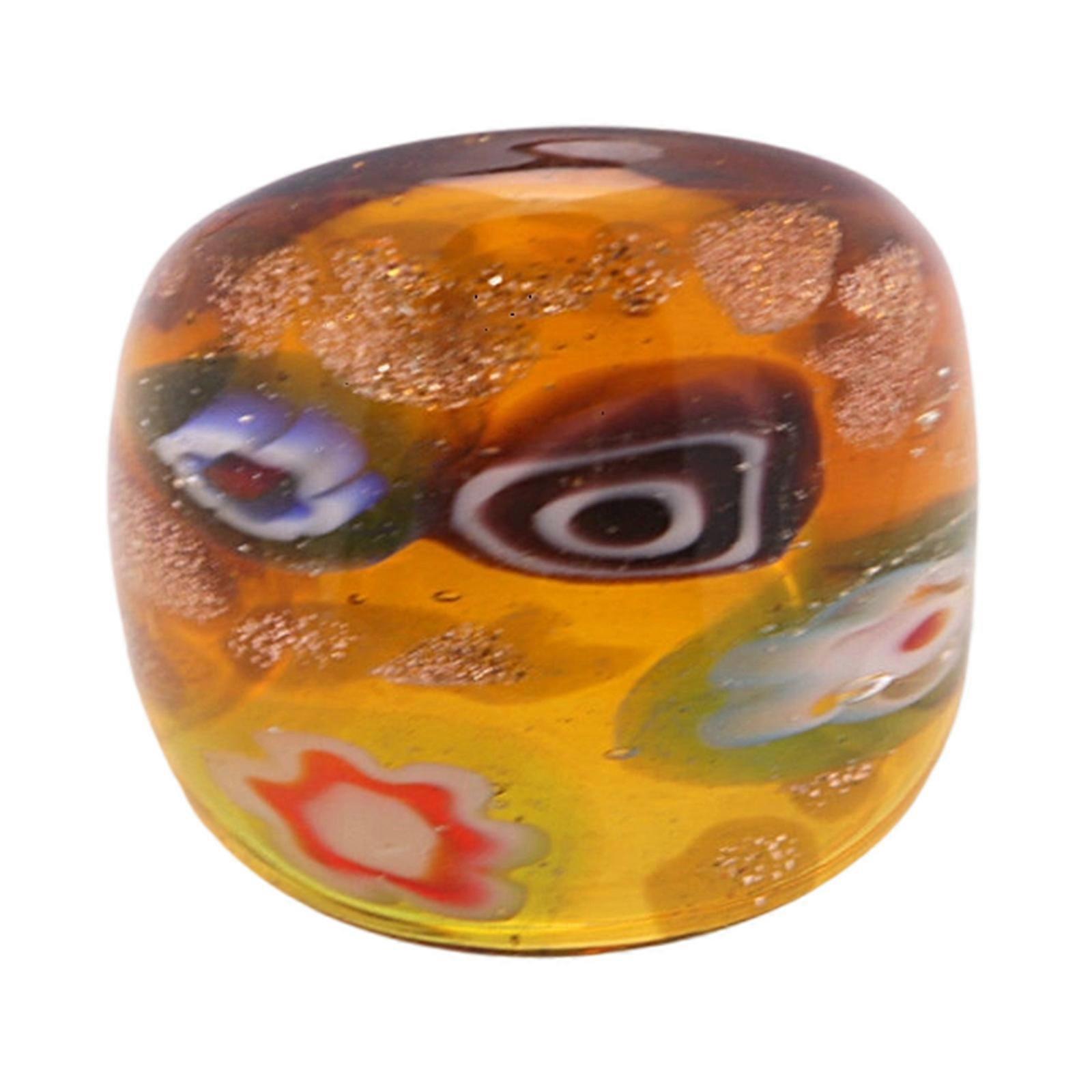 Bague en verre de style ethnique élégant Cadeau élégant fait main Bagues colorées pour un usage quotidien et des occasions spéciales