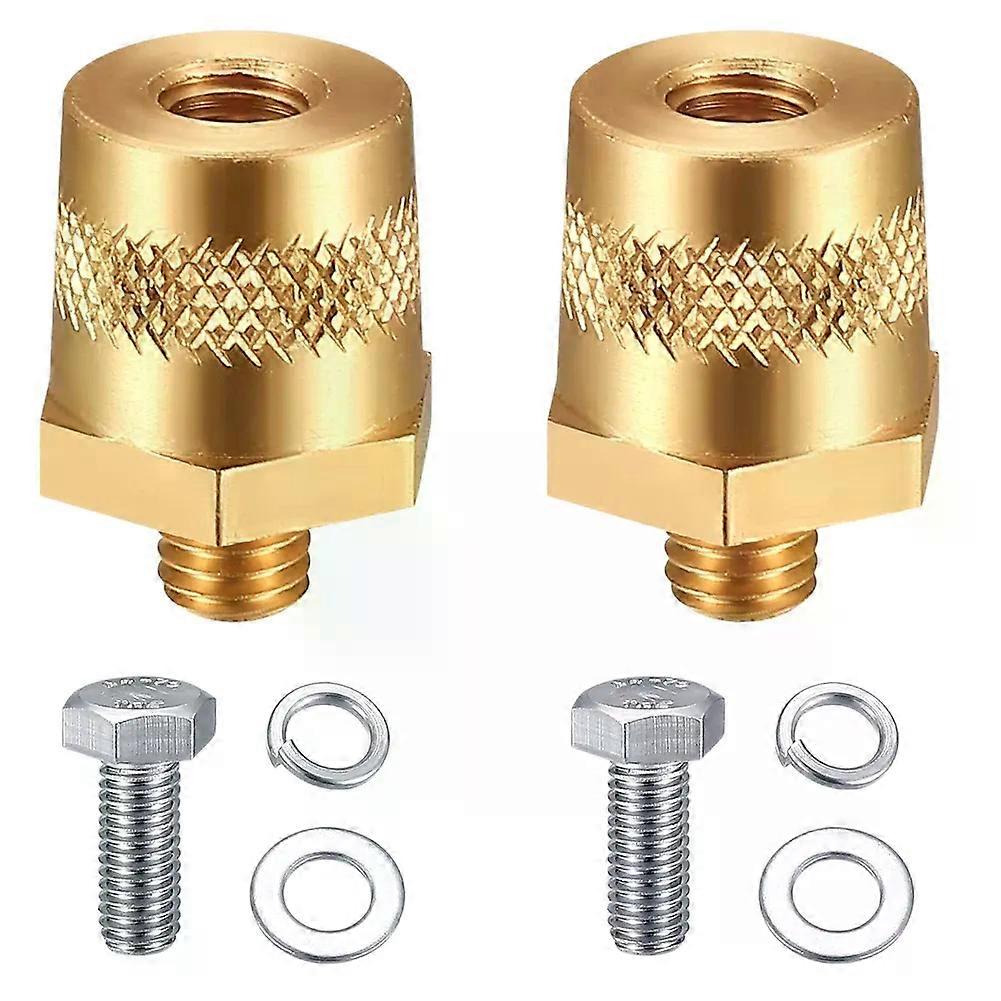 Battery Pole Adapter Pair Positive Negative Battery Stud Connector with Male Thread M8 Power Connection Terminal Car Accessories