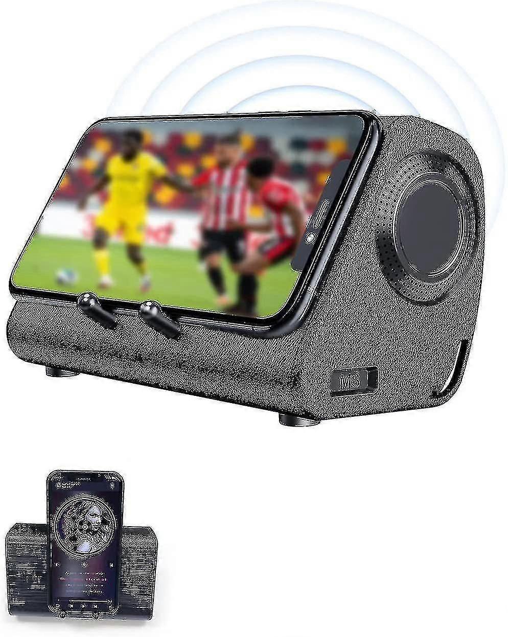 Ms Portable Wireless Induction Speaker With Cell Phone Sensor Holder(black)