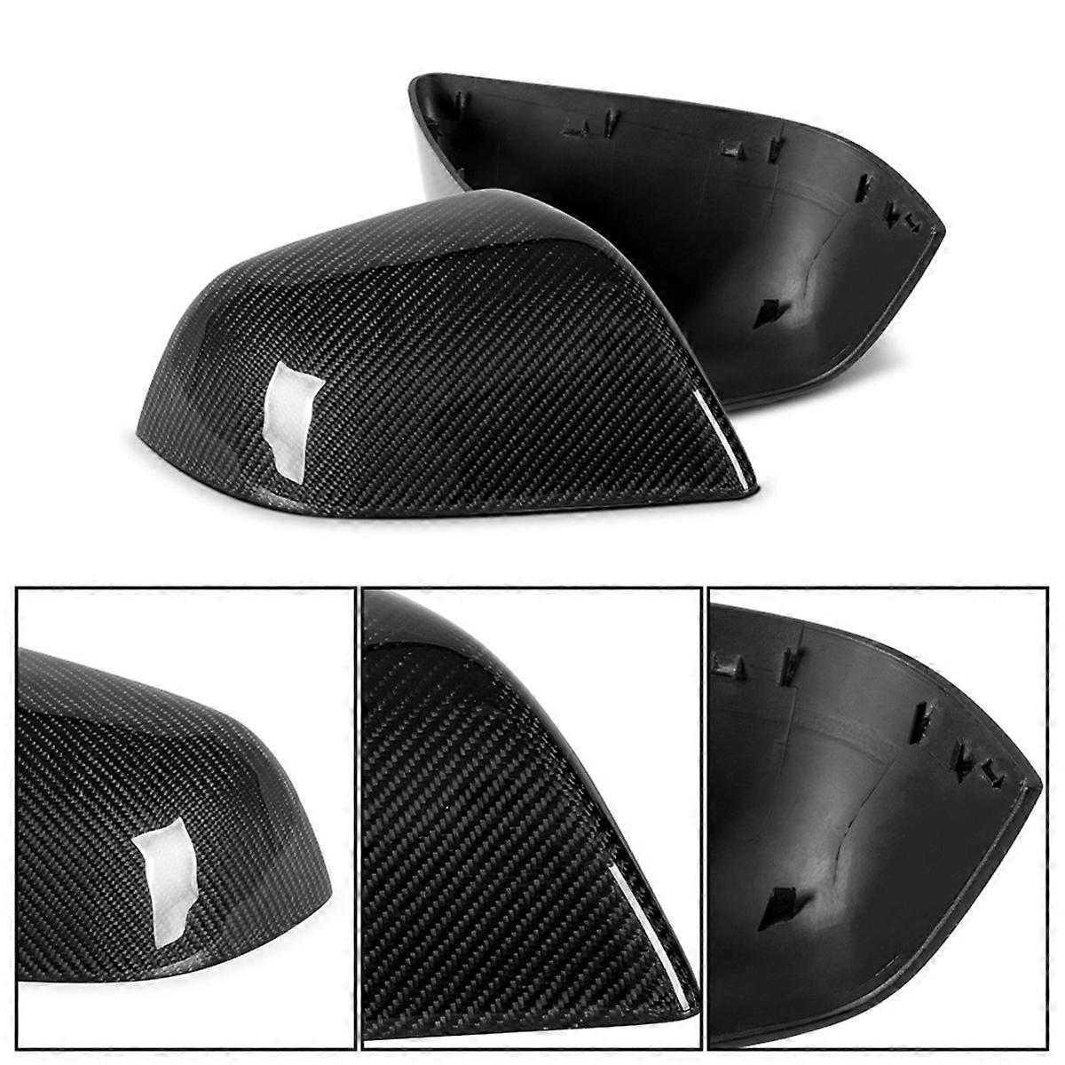 Car Rearview Mirror Cover Side Cover Carbon Fiber Shell Protective Cover Modification for Tesla Model Y KT135(Model Y)