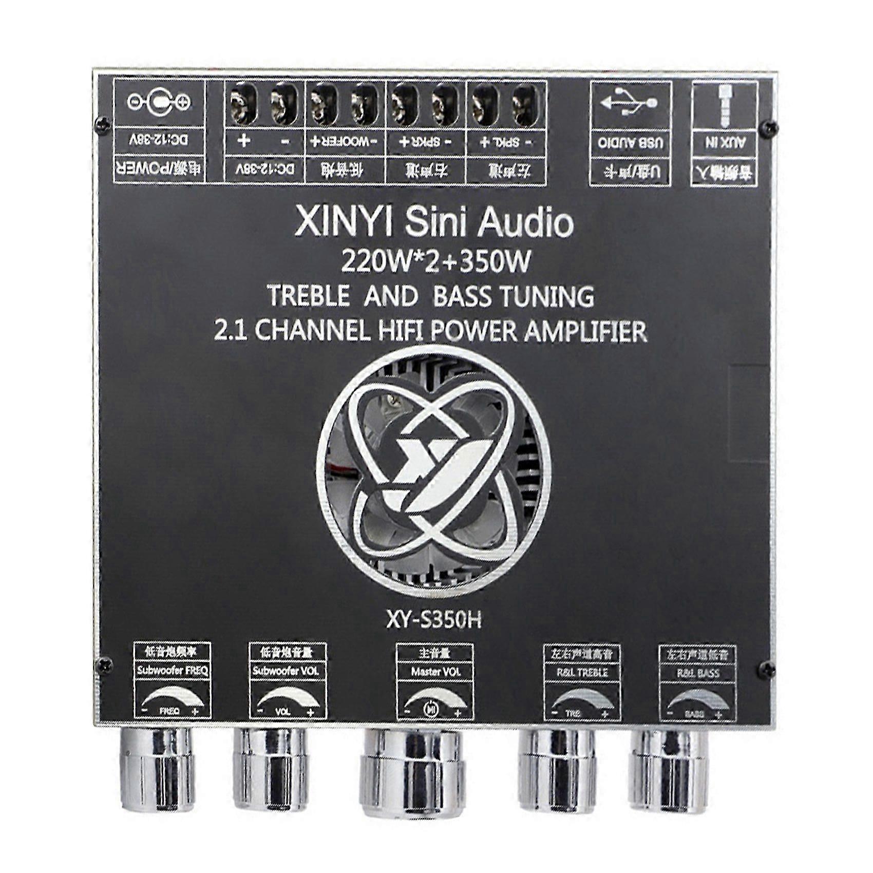 2.1-Channel TPA3251 Bluetooth Digital Amplifier Module High and Low Tone Subwoofer,220Wx2+350W Ampl