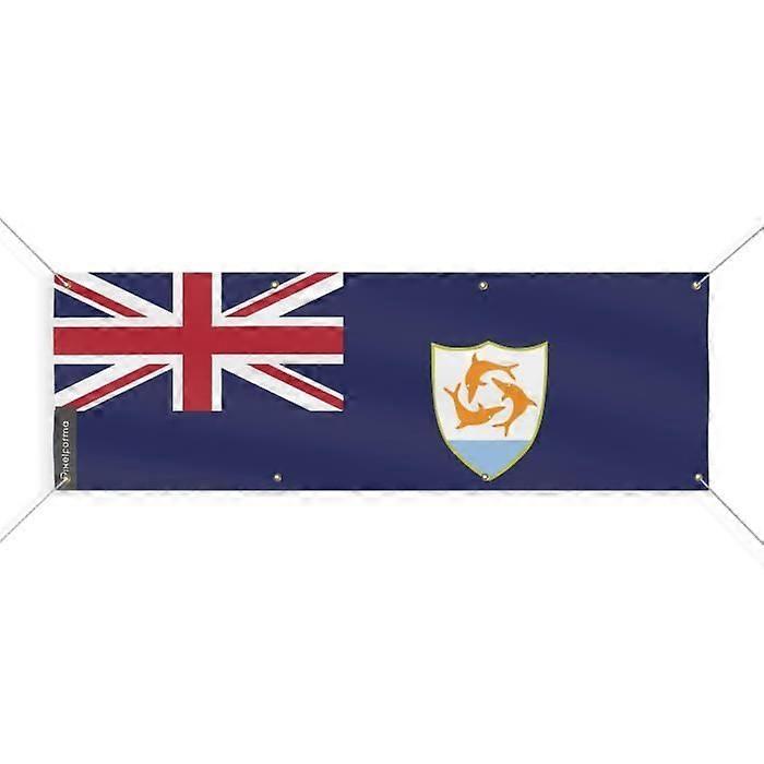 Anguilla Flag Banner 8 Grommets 80x240 cm