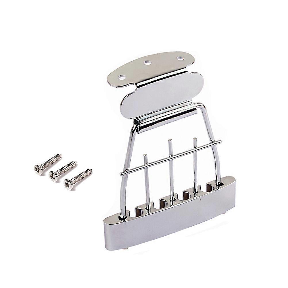 4 String Adjustable Guitar Tailpiece Replacement for Jazz Bass Zinc Alloy Bridge with Easy Installation for DIY Guitar Players and Bands