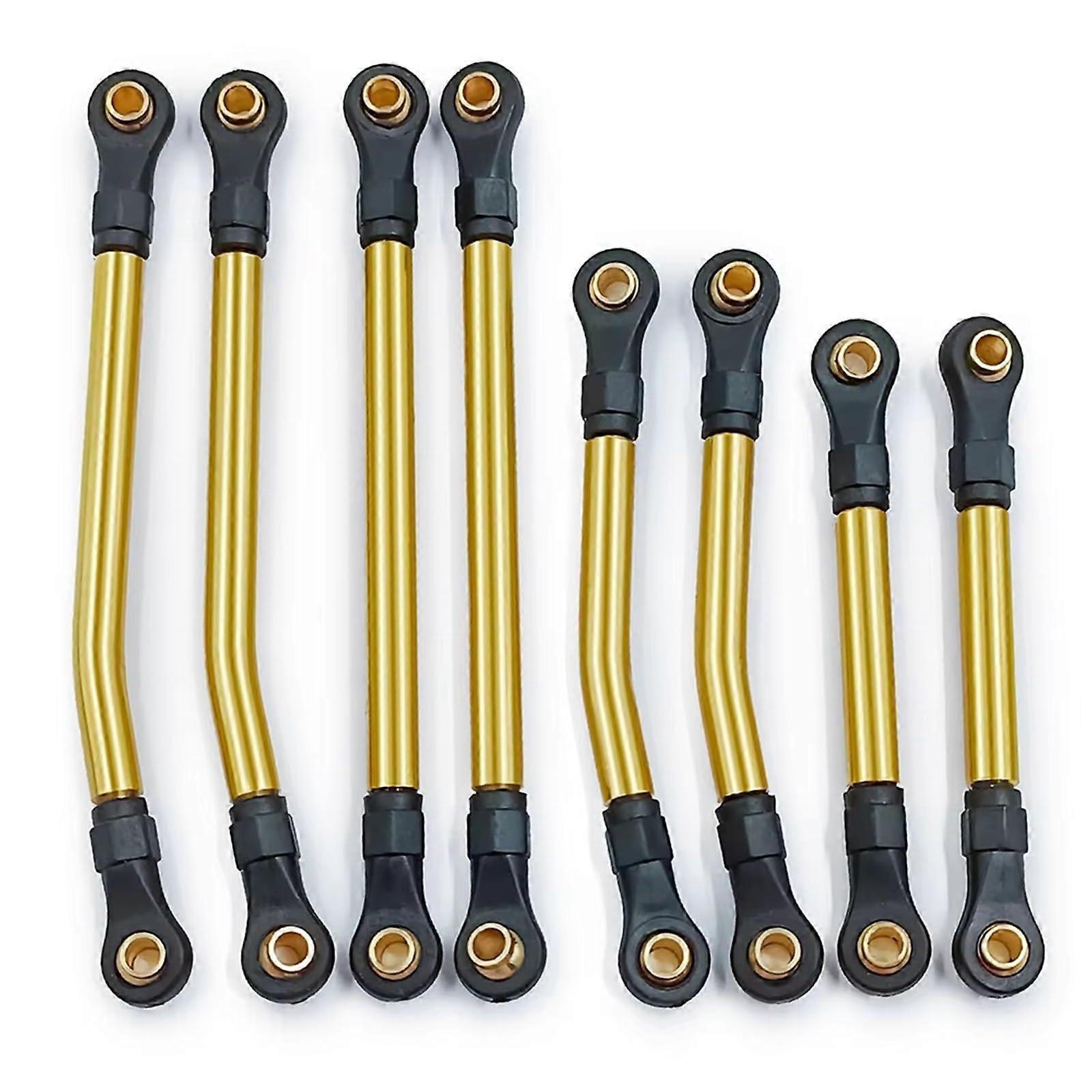 RC Spare Part Compatible with Bronco for Defender for TRX4M 1/18 RC Crawler Car Upgrade Parts Accessories 8Pcs Heightened Linkage Link Rod(Yellow)
