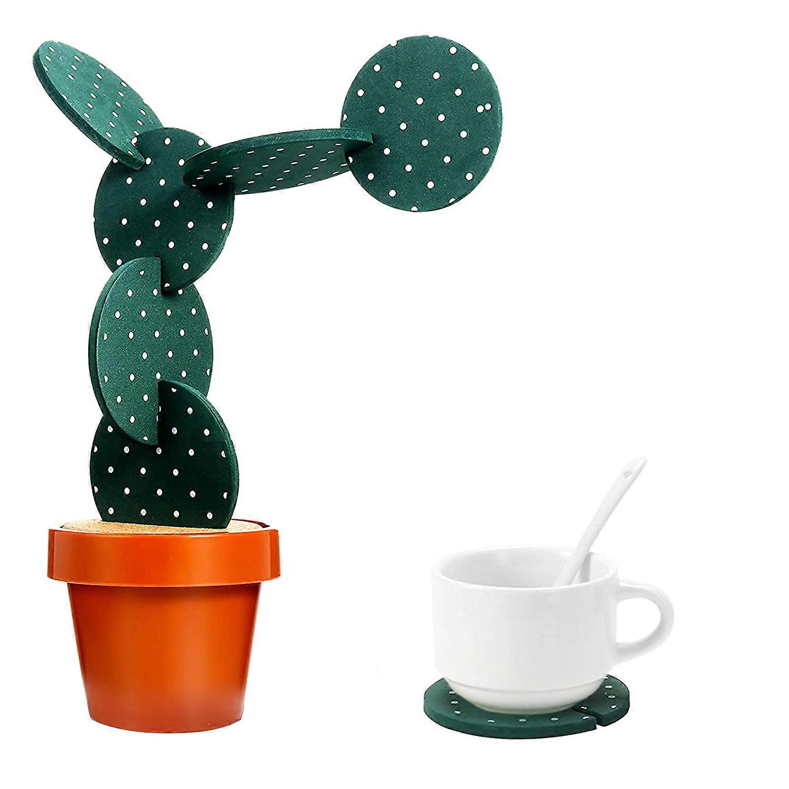 6PCS Untersetzer Kaktus DIY Untersetzer rutschfeste Wrmedmmung Geschirr  Matten mit Tasse Blumentopf Halter Home Office Dekoration | Fruugo AT