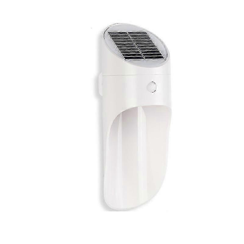Solar LED Wall Light with Day/Night Sensor - White B