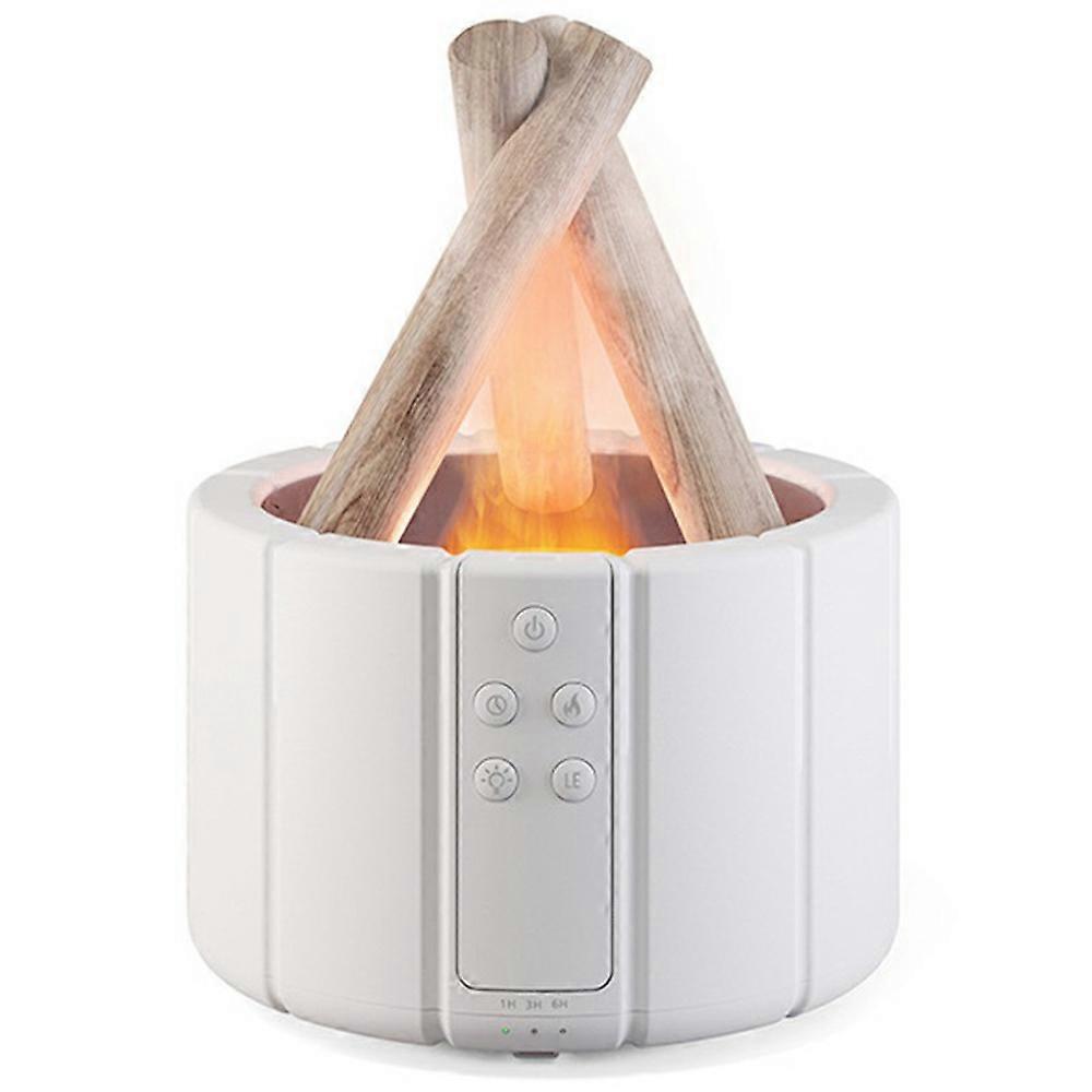 Air Humidifiers Creative Campfire Simulation Flame Aroma Diffuser Humidifier with Remote Control White Bonfire