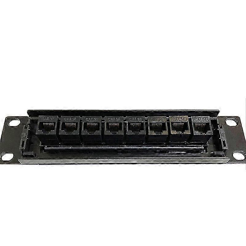 8 Port Straight-Through CAT6 Patch Panel RJ45 Network Cable Adapter Ethernet Distribution Frame