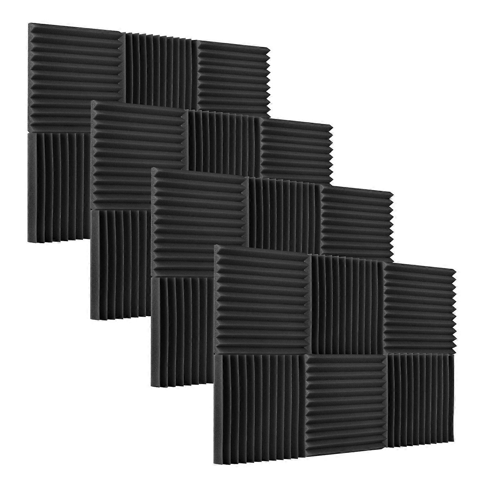 24pcs/pack Studio Foams Sound Insulation Foam Sound Absorbing Panels Soundproof Sponge 30 * 30 * 2.5cm/ 12 * 12 * 1in