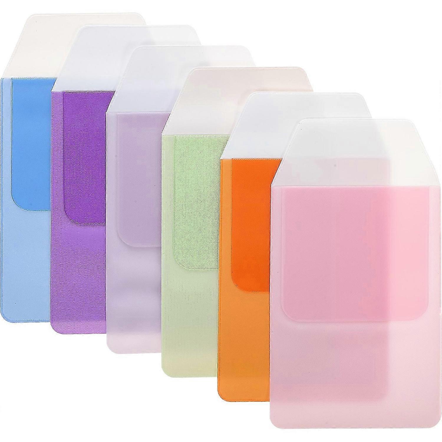 6 Pcs Mixed Colorful Pen Protector Pen Bag Practical Pen Pouch Inserted Leak-Proof Pocket Protector
