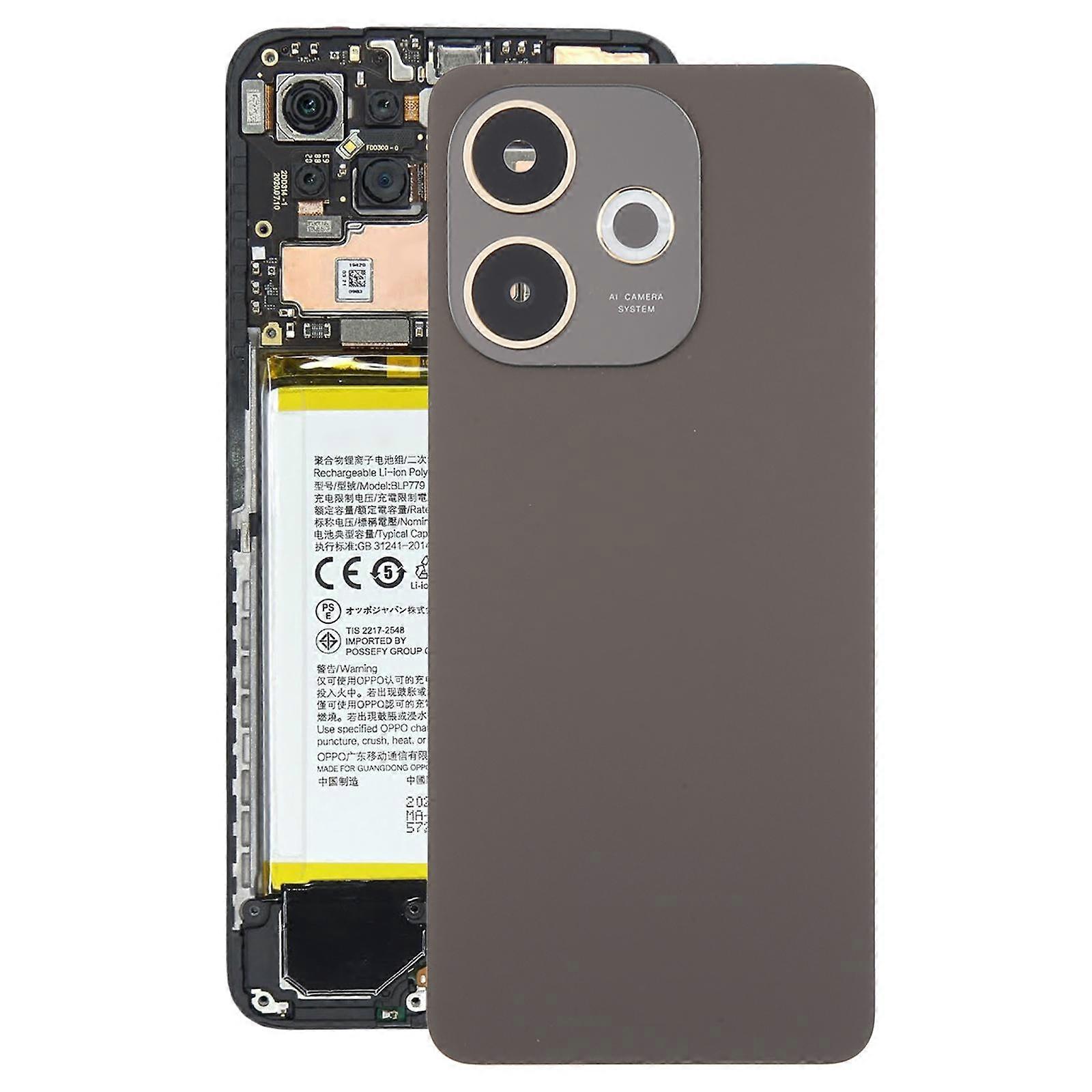 Για OPPO A5 Pro Global ΣΥΜΒΑΤΟ πίσω κάλυμμα με κάλυμμα φακού κάμερας (μαύρο)
