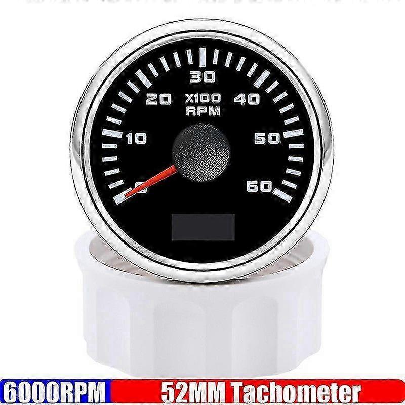 52 مم مقياس سرعة الدوران المقاوم للماء 3000-8000 دورة في الدقيقة الضوء الأحمر لسيارات الديزل التي تعمل بالبنزين