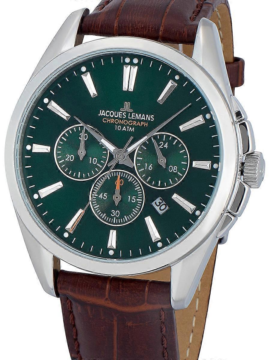 Jacques Lemans Braun Echtleder 1-1945.1C Herrenuhr