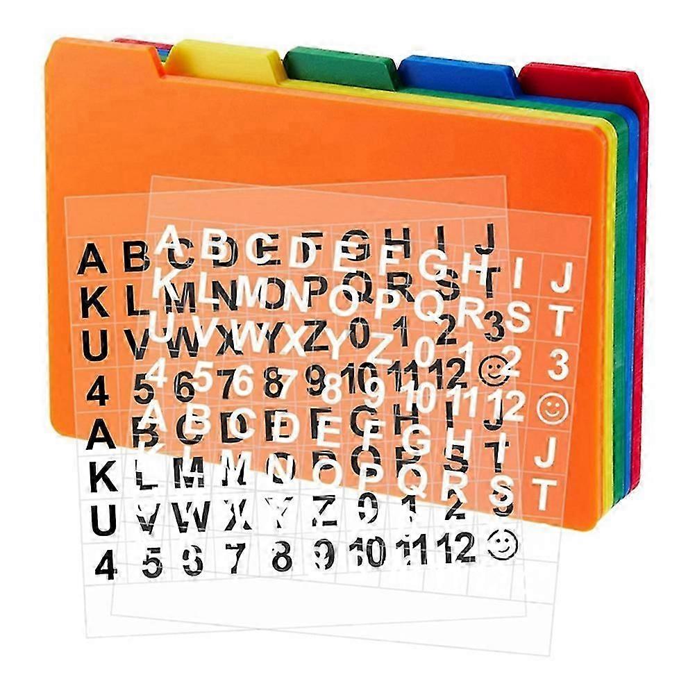 50 stuks Index Card Guide Set Alfabet Sticker Index Card Dividers Zelfklevende Nummer Stickers (Mix