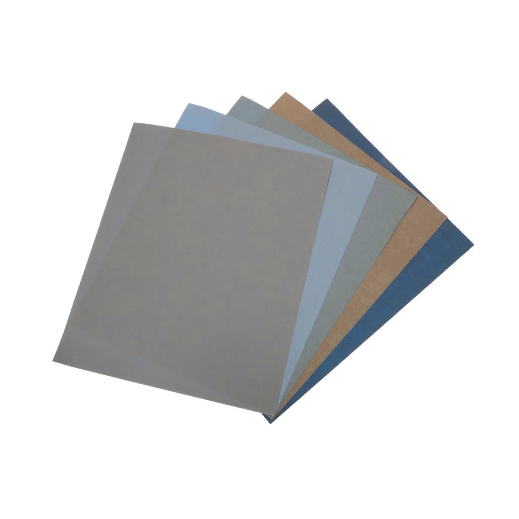 Silicon Carbide Sandpaper 5 Sheets Extra Fine Wet And Dry Various Grits